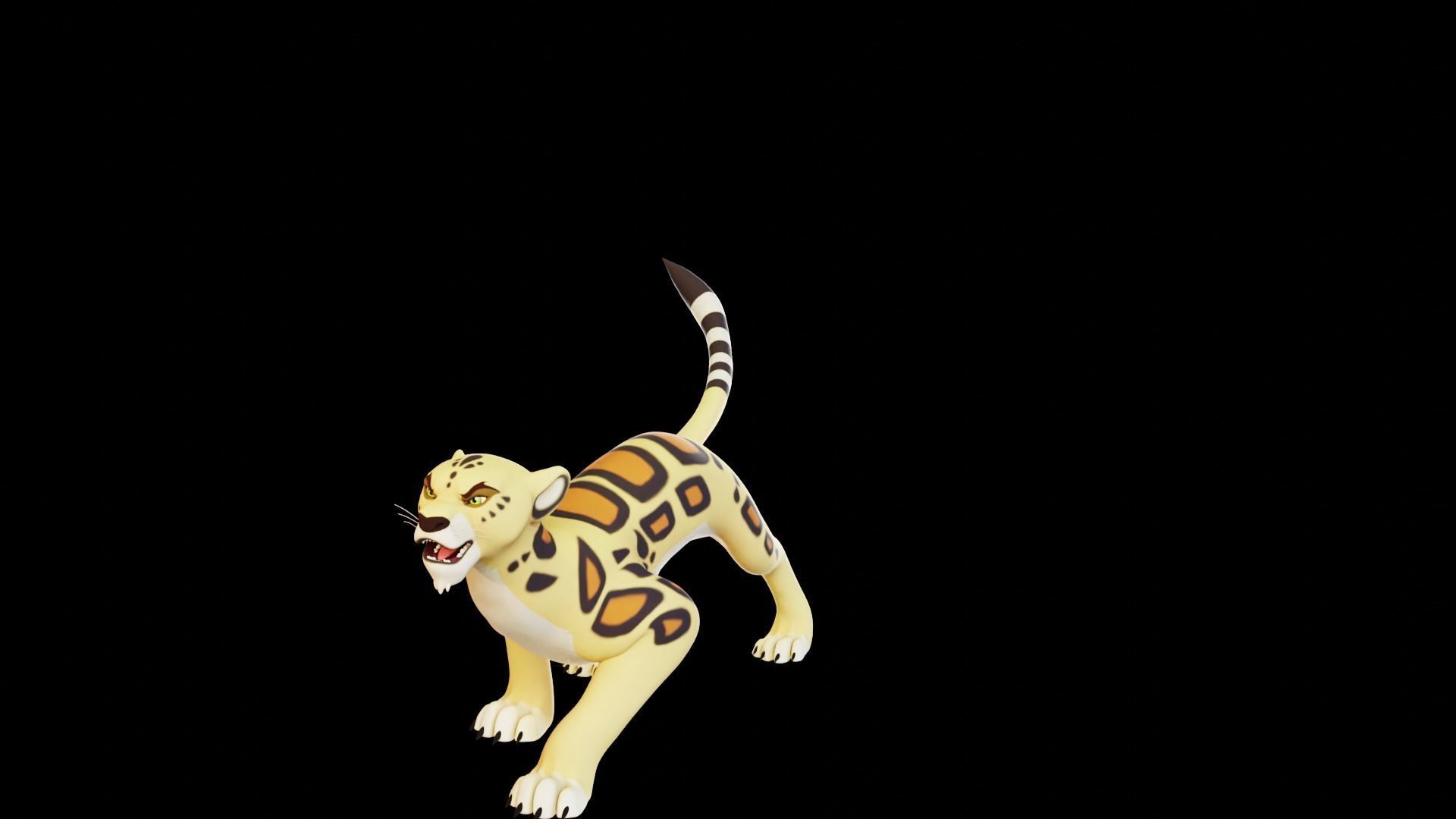 Cartoon Leopard Rigged - Makucha Low-poly 3D model_35
