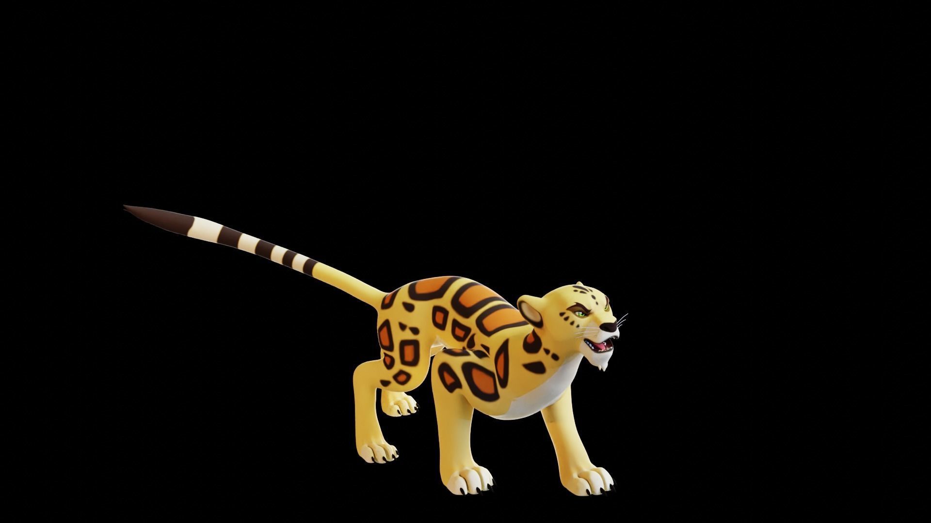 Cartoon Leopard Rigged - Makucha Low-poly 3D model_39