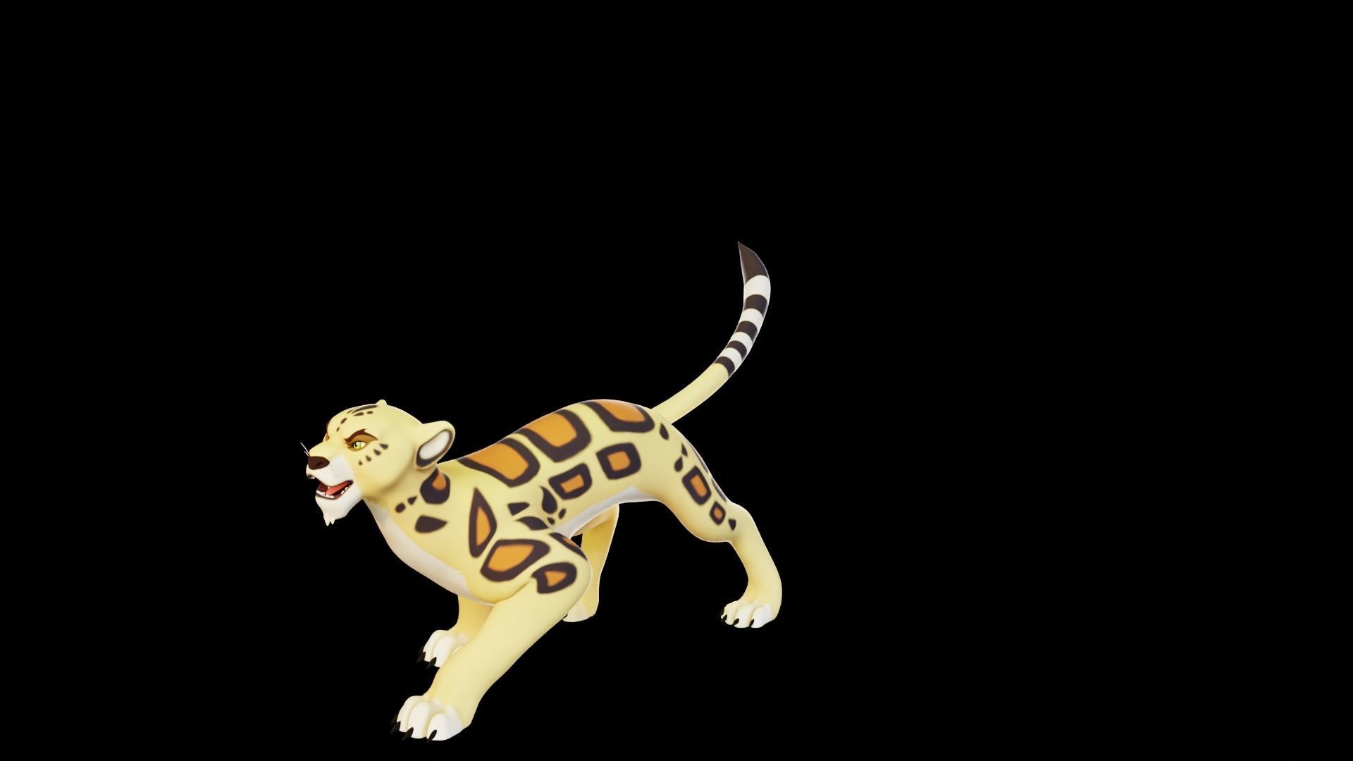 Cartoon Leopard Rigged - Makucha Low-poly 3D model_34