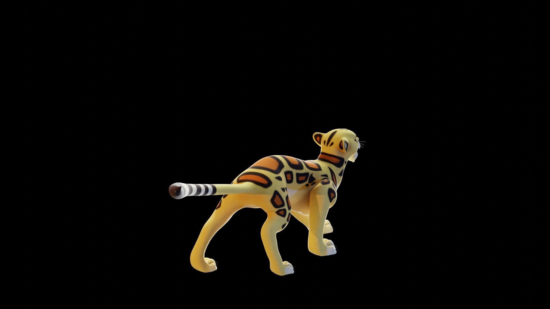 Cartoon Leopard Rigged - Makucha Low-poly 3D model_24