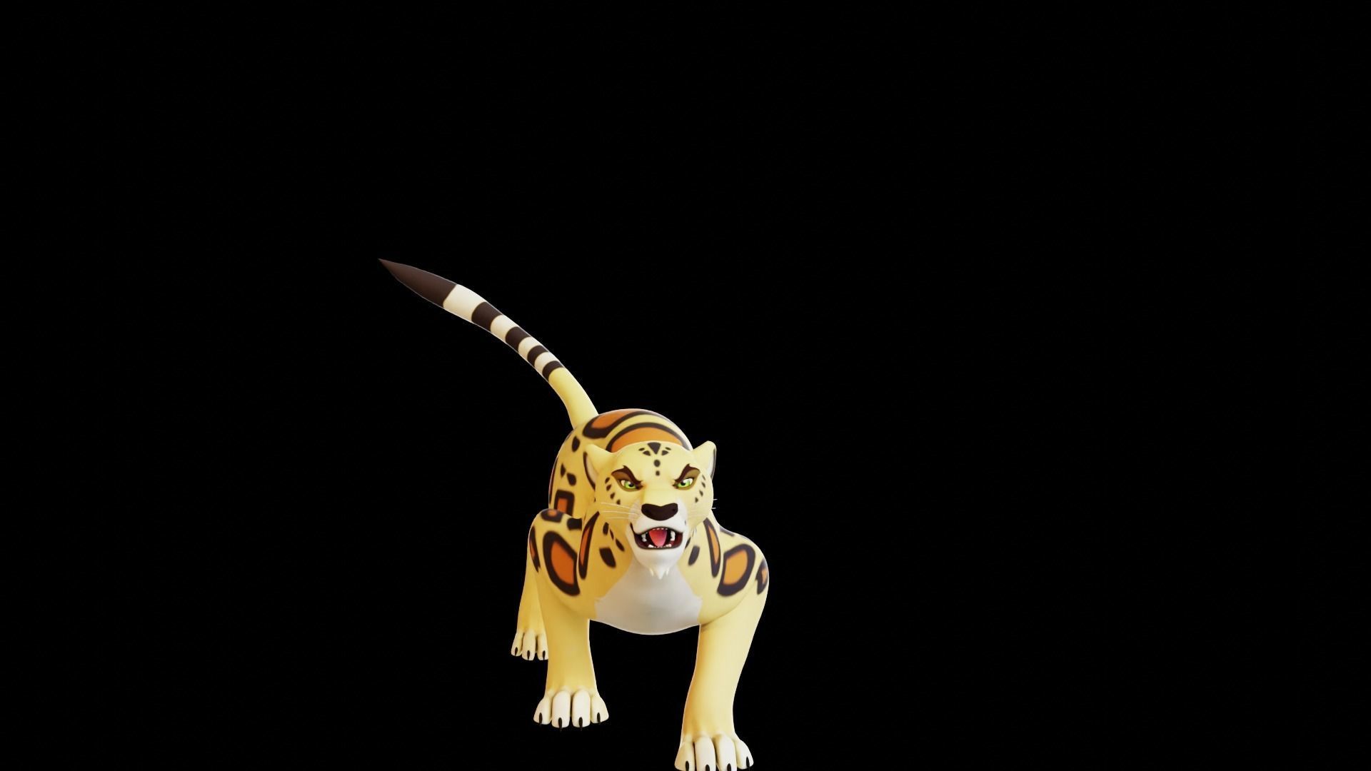 Cartoon Leopard Rigged - Makucha Low-poly 3D model_37