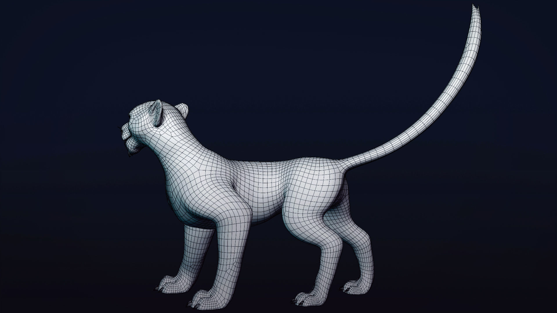 Cartoon Leopard Rigged - Makucha Low-poly 3D model_11