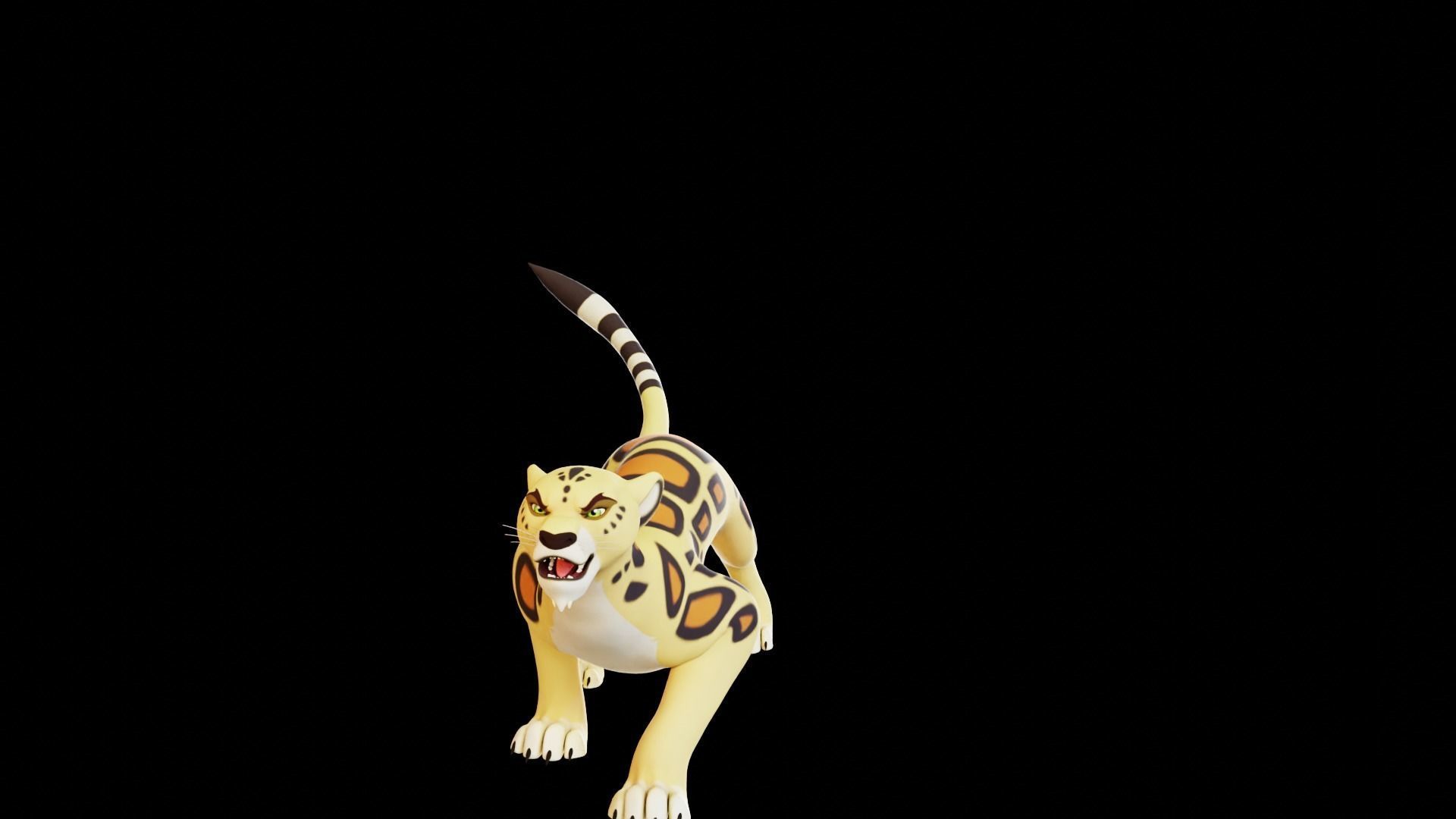 Cartoon Leopard Rigged - Makucha Low-poly 3D model_36