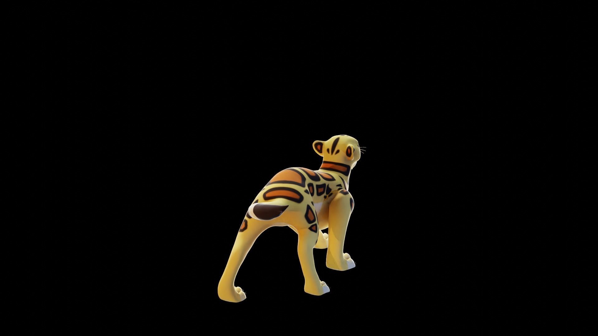 Cartoon Leopard Rigged - Makucha Low-poly 3D model_25