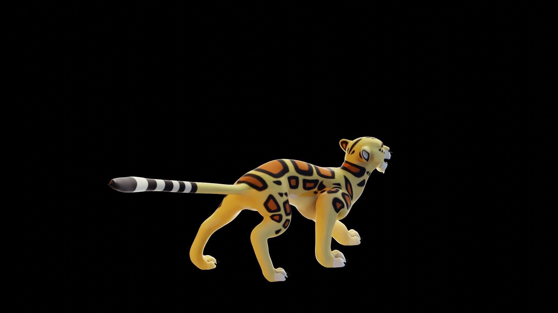 Cartoon Leopard Rigged - Makucha Low-poly 3D model_23