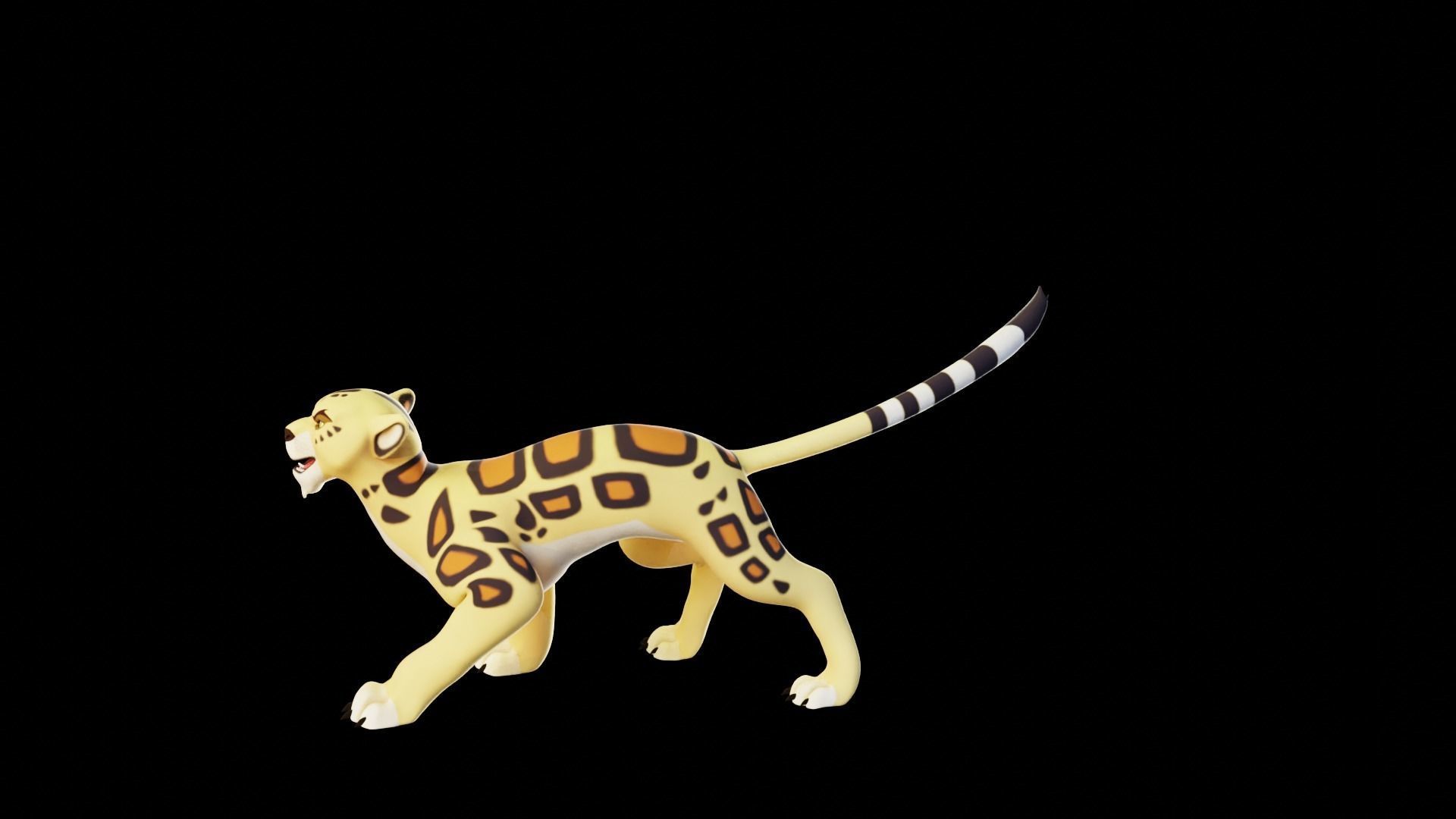 Cartoon Leopard Rigged - Makucha Low-poly 3D model_32