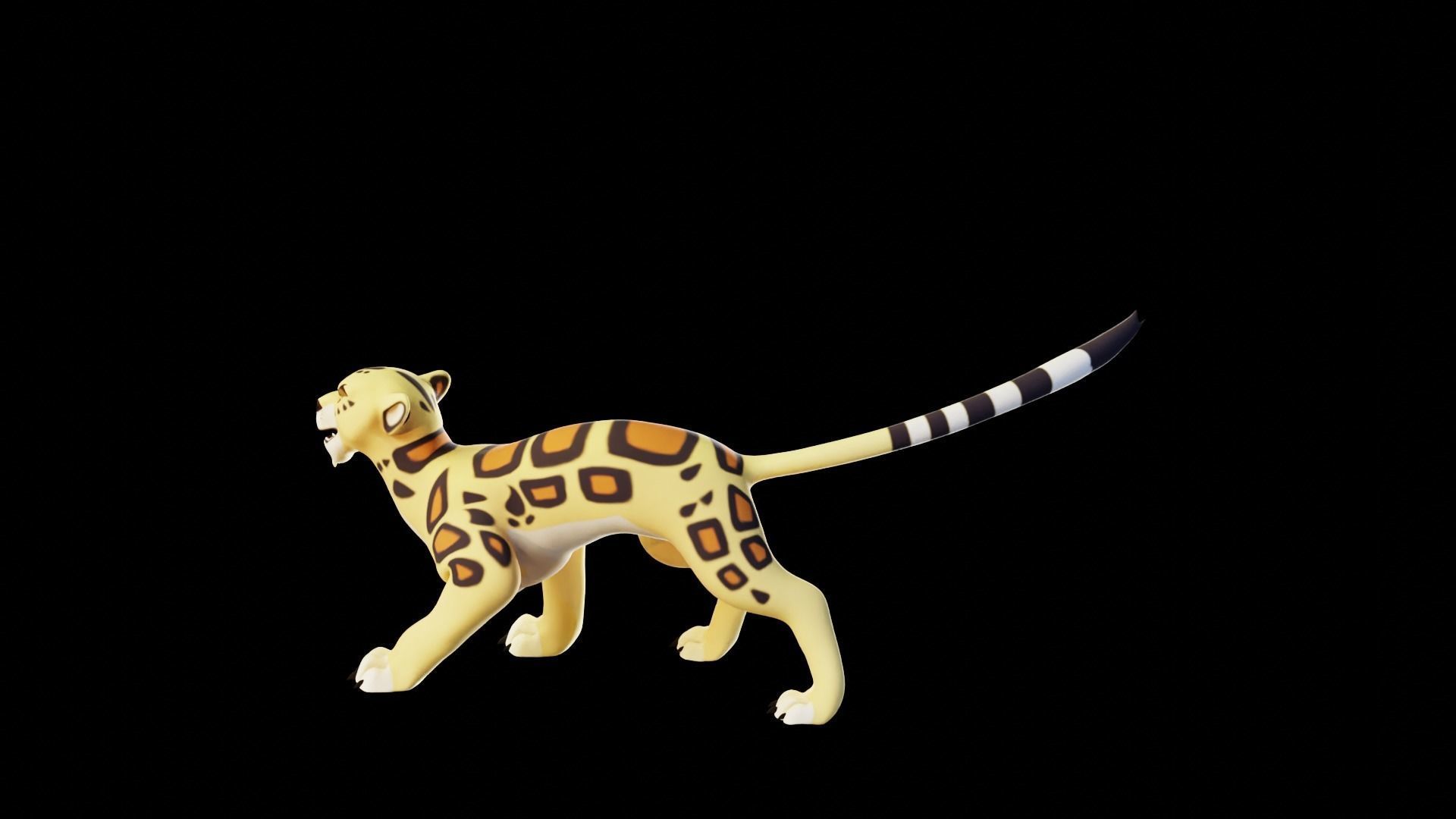 Cartoon Leopard Rigged - Makucha Low-poly 3D model_31