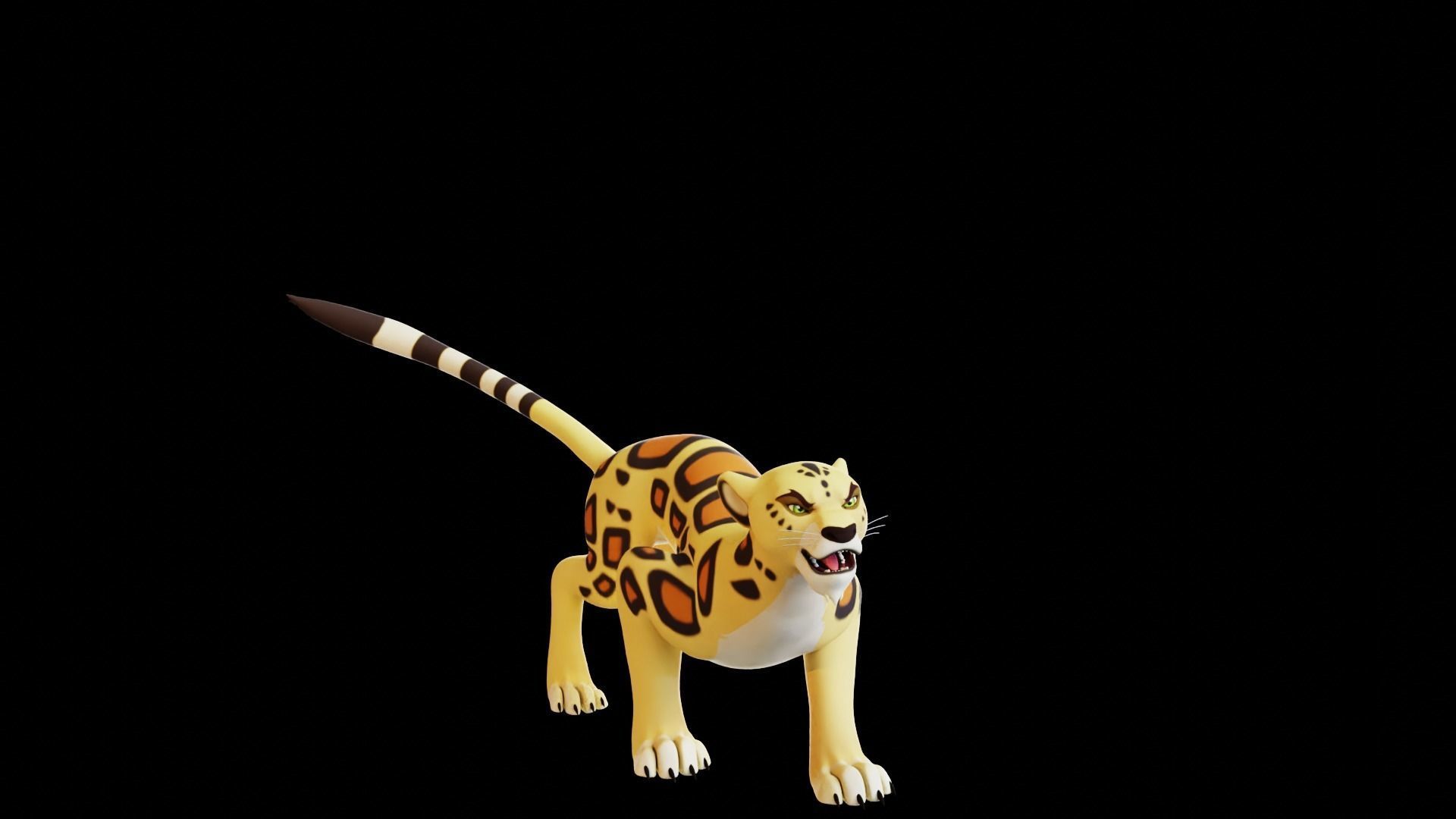 Cartoon Leopard Rigged - Makucha Low-poly 3D model_38