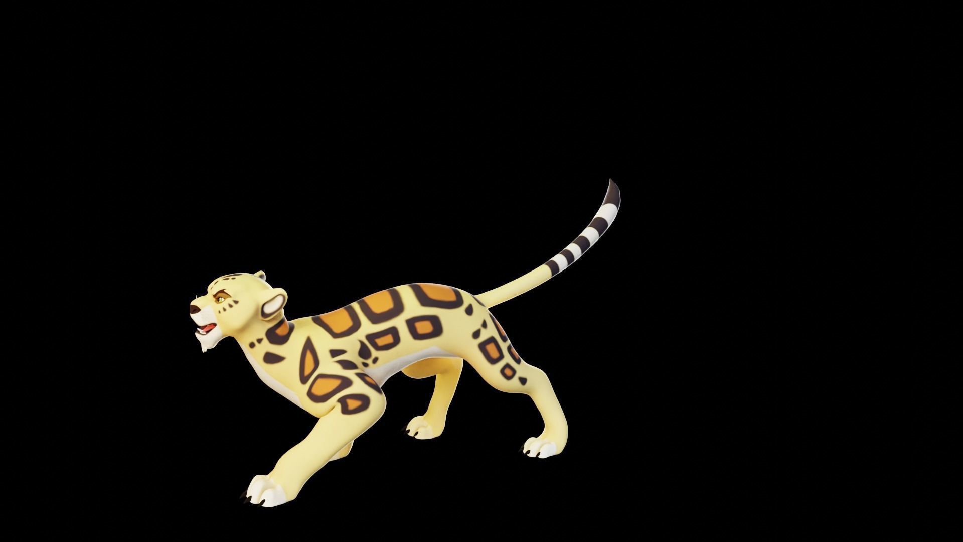Cartoon Leopard Rigged - Makucha Low-poly 3D model_33