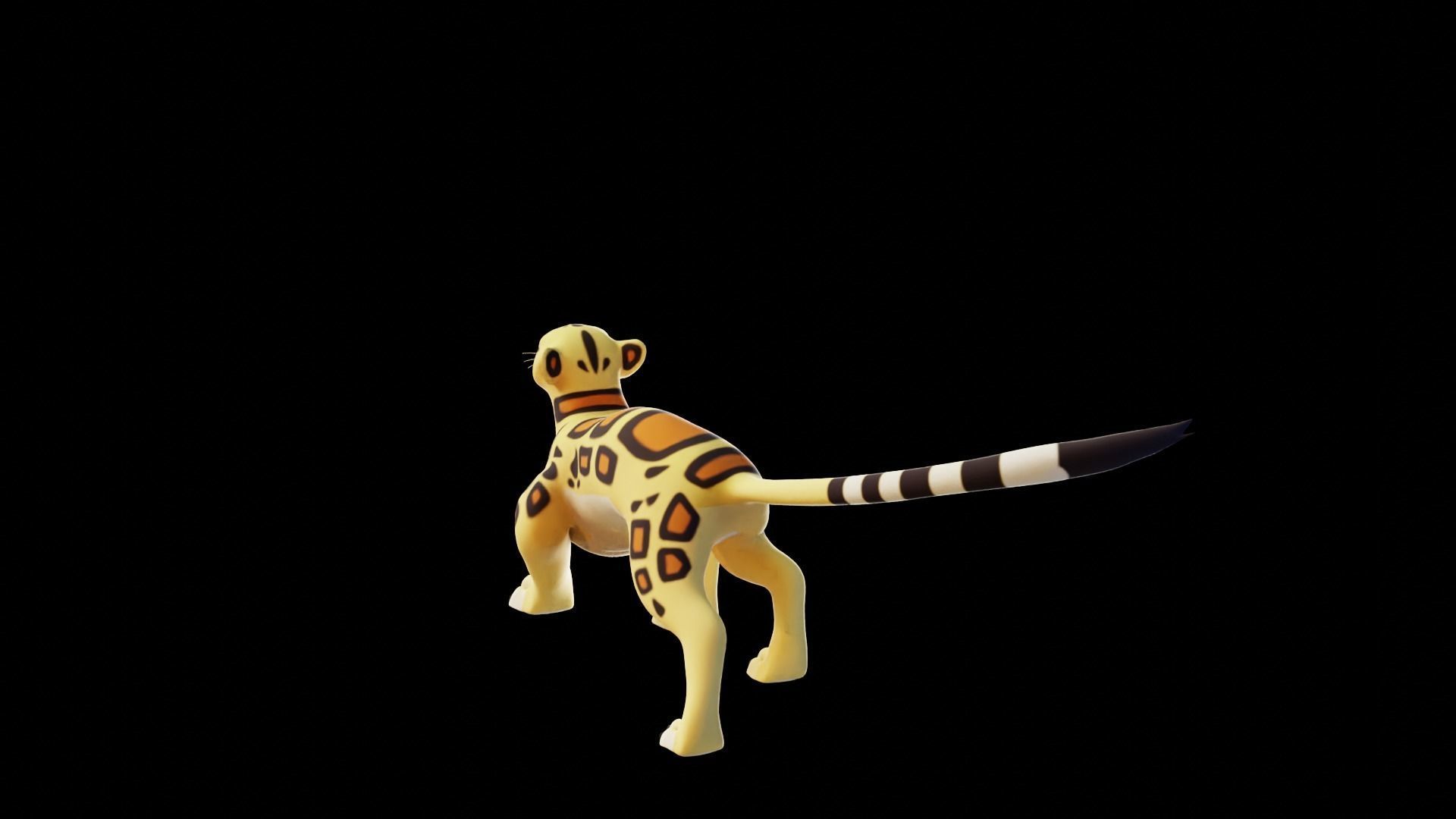 Cartoon Leopard Rigged - Makucha Low-poly 3D model_28