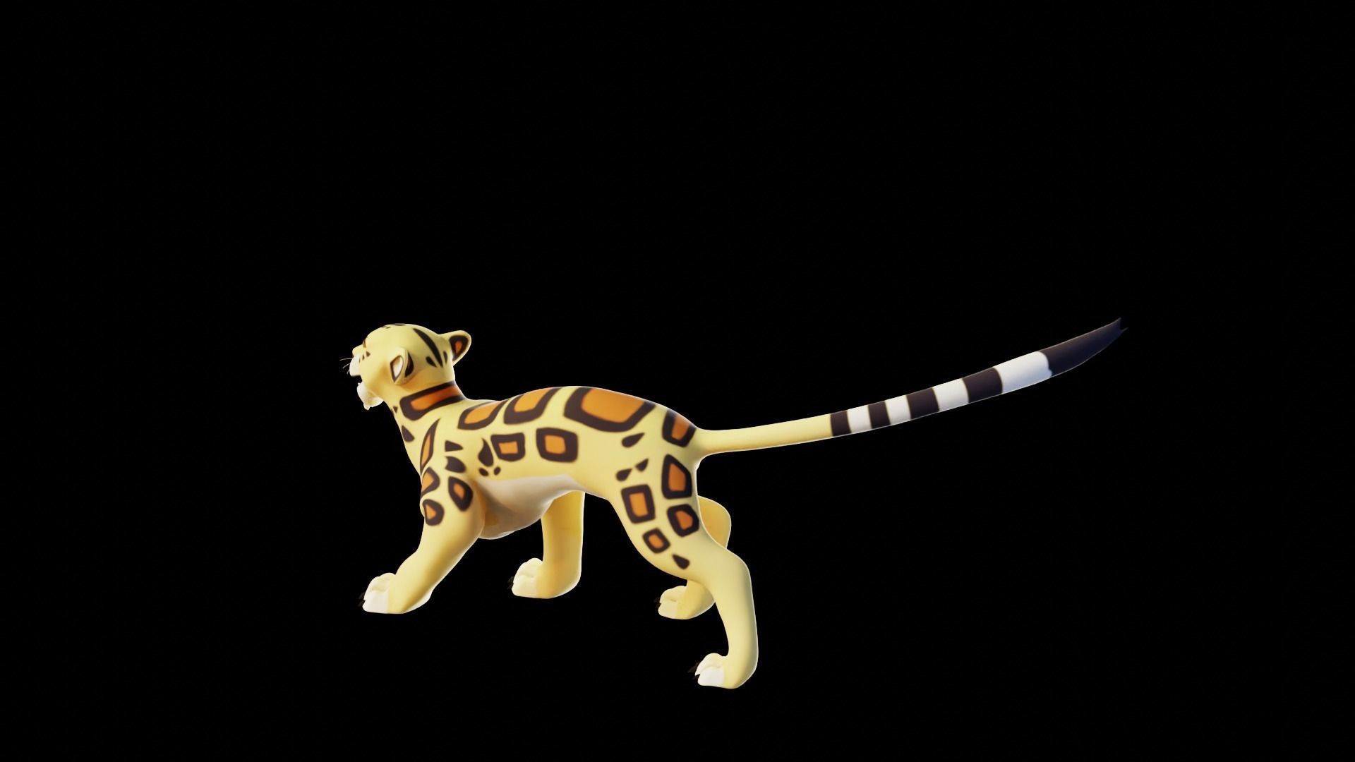 Cartoon Leopard Rigged - Makucha Low-poly 3D model_30