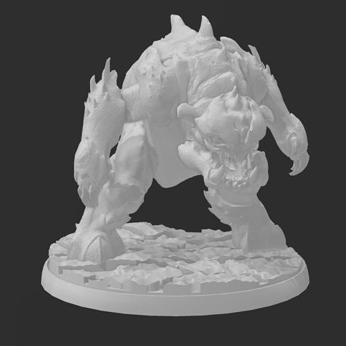 DOOM Eternal Pinky Demon HIGH POLY Statue Presupported 3D print model