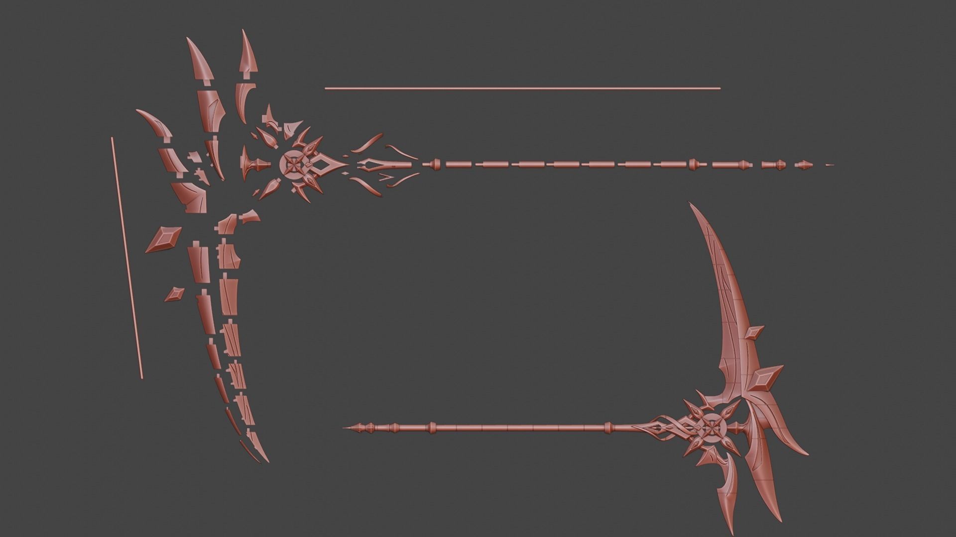 Arlecchino Scythe-Genshin Impact-3D Print Ready-Sliced 3D print model_7