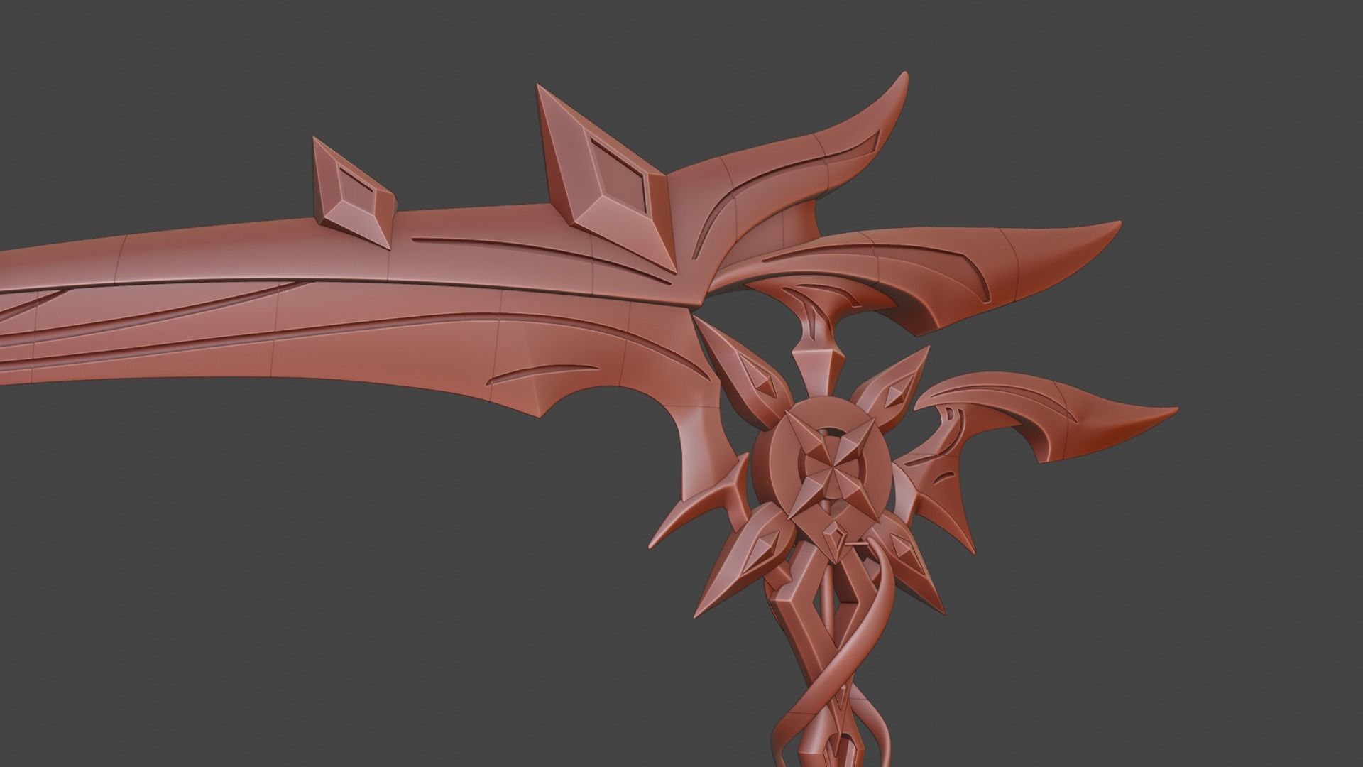 Arlecchino Scythe-Genshin Impact-3D Print Ready-Sliced 3D print model_1