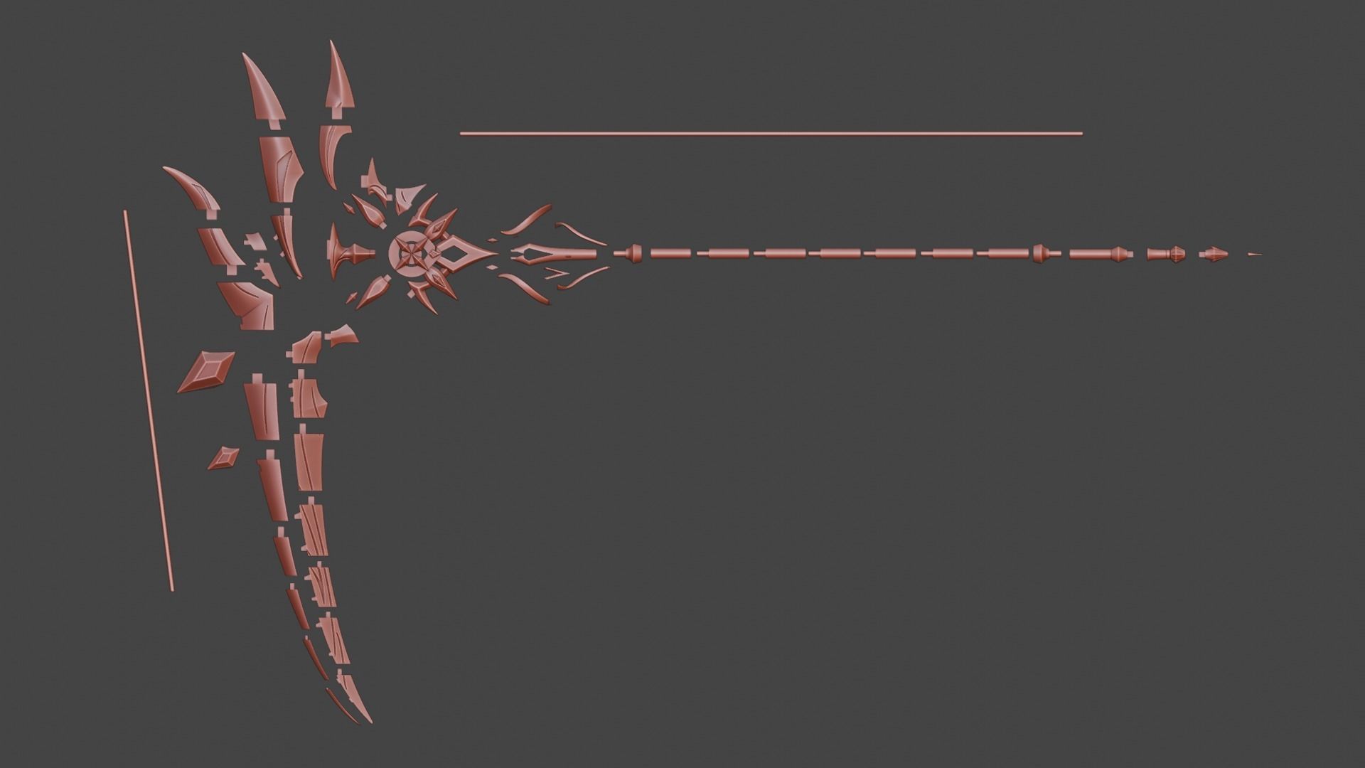 Arlecchino Scythe-Genshin Impact-3D Print Ready-Sliced 3D print model_8