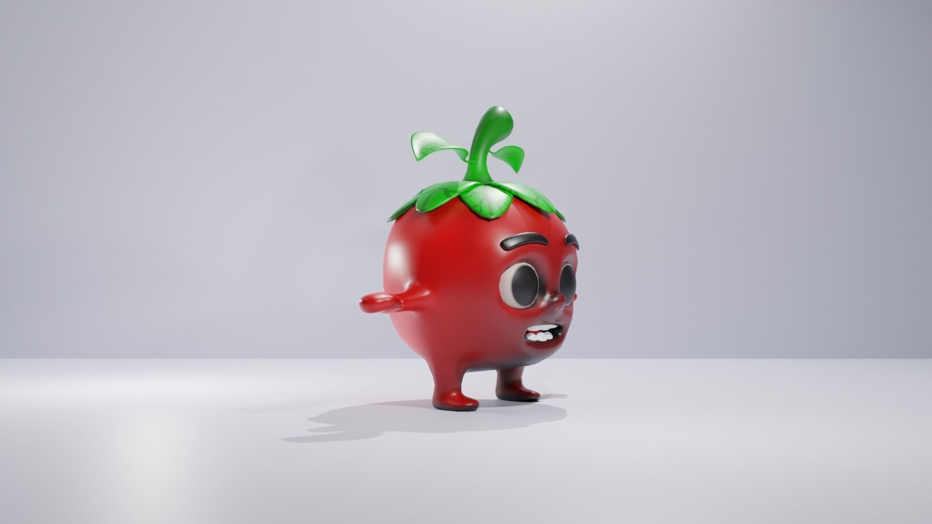 Cartoon  Tomato 3D model Free low-poly 3D model_4