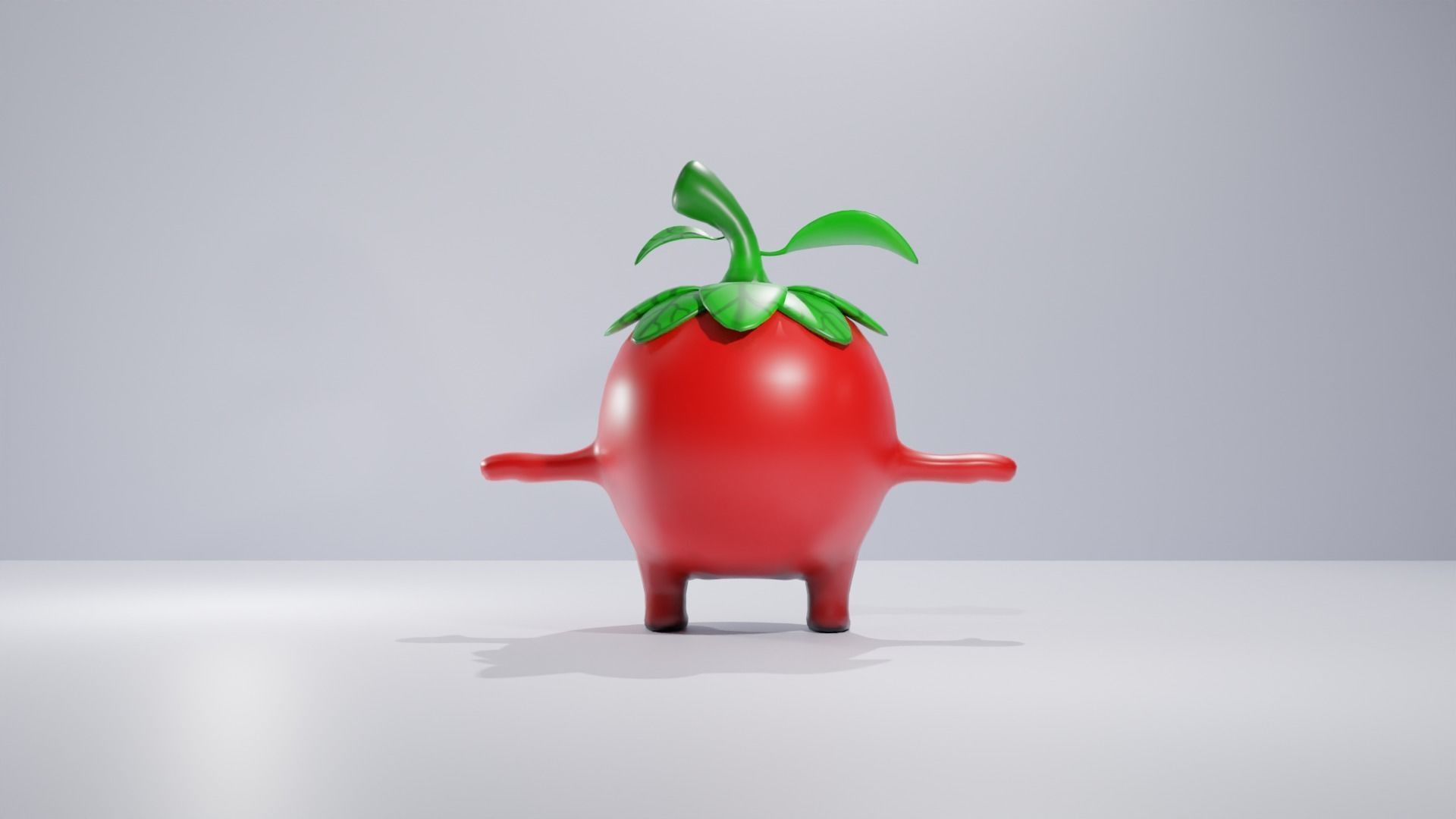 Cartoon  Tomato 3D model Free low-poly 3D model_5