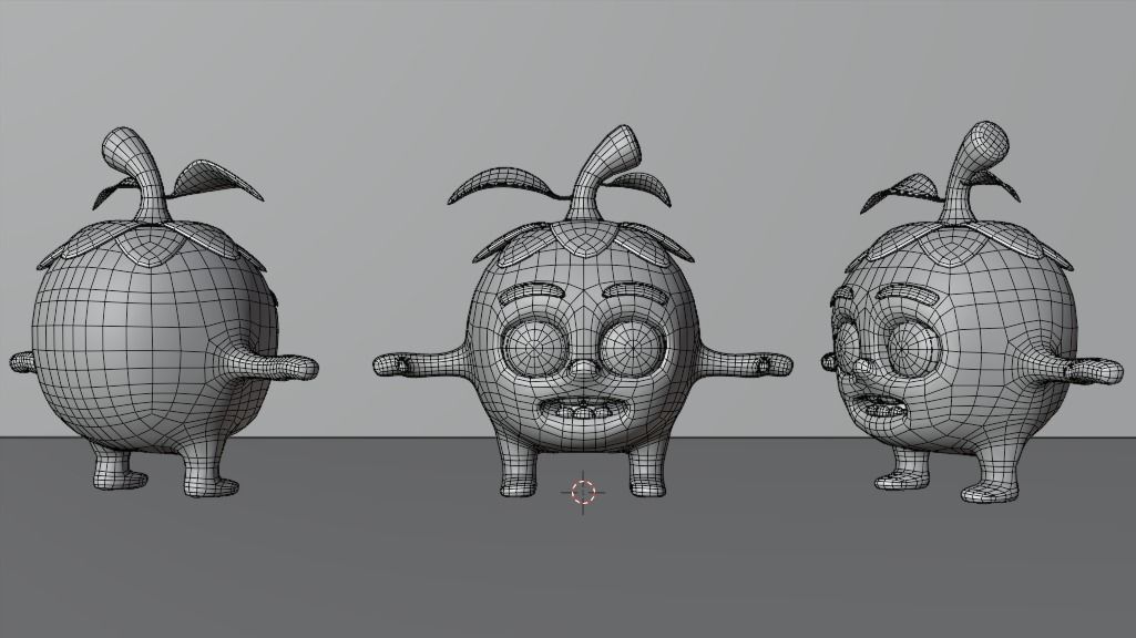 Cartoon  Tomato 3D model Free low-poly 3D model_2