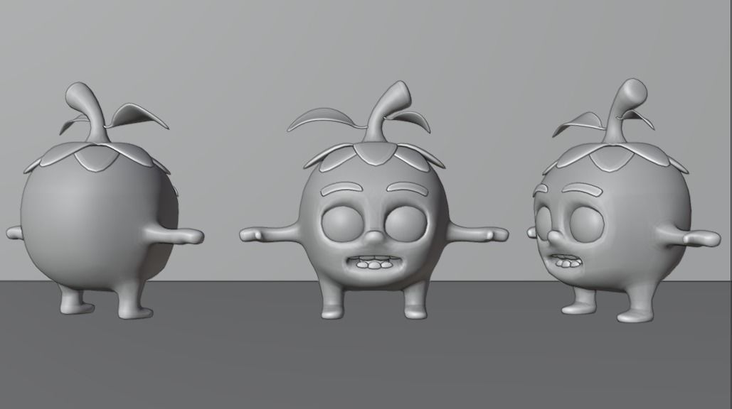 Cartoon  Tomato 3D model Free low-poly 3D model_1