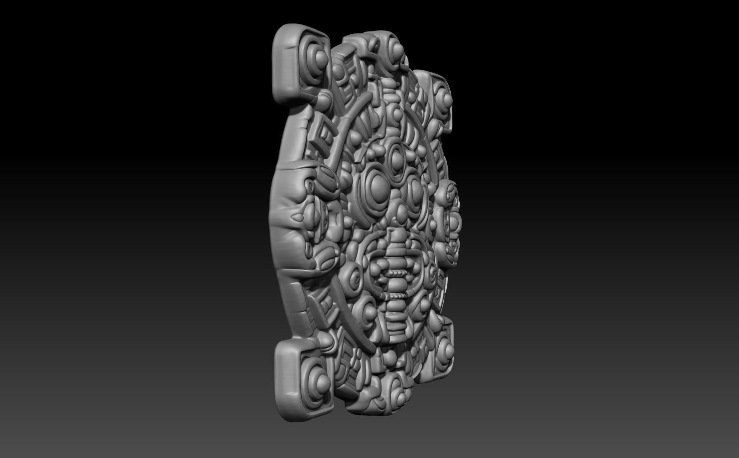 Mayan Pendant Bas relief 240516 27 3D print model_2