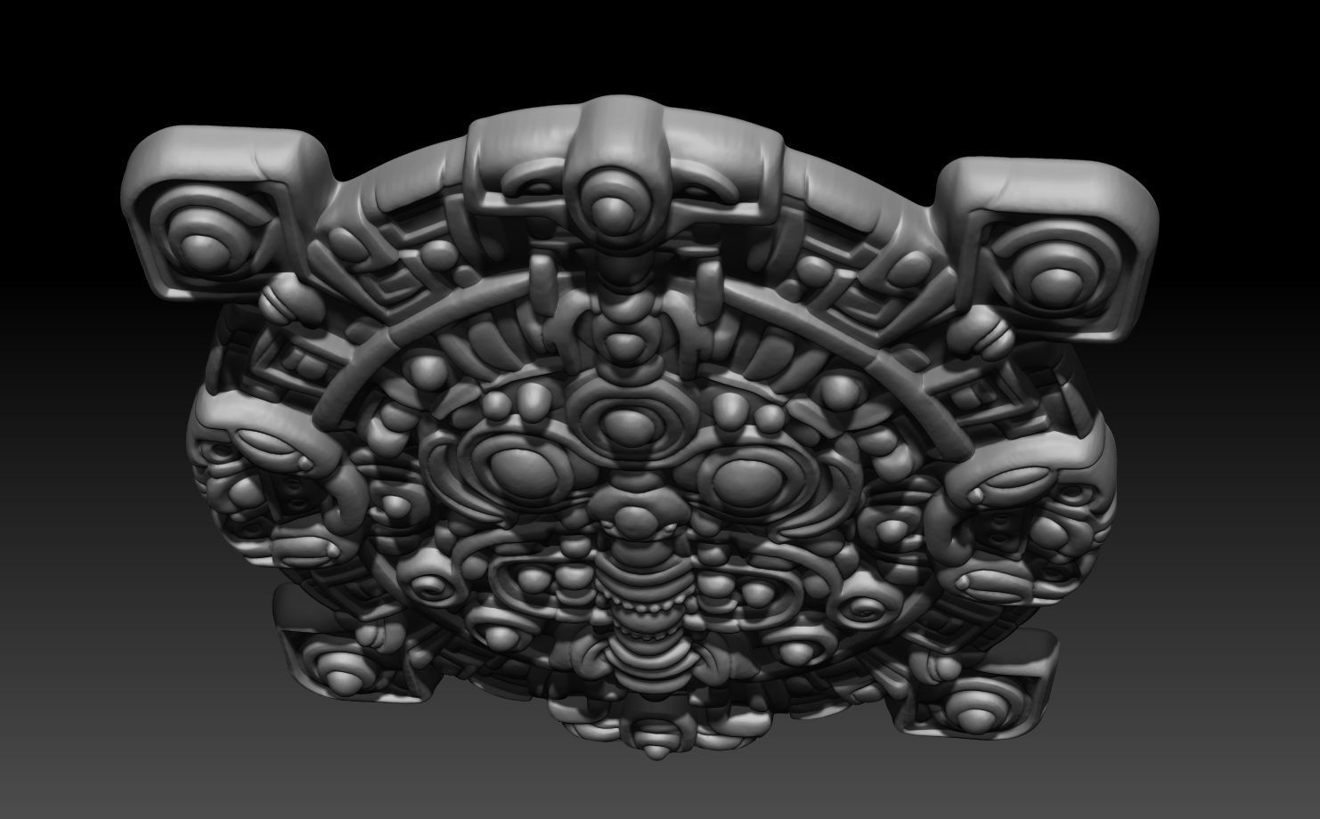 Mayan Pendant Bas relief 240516 27 3D print model_3