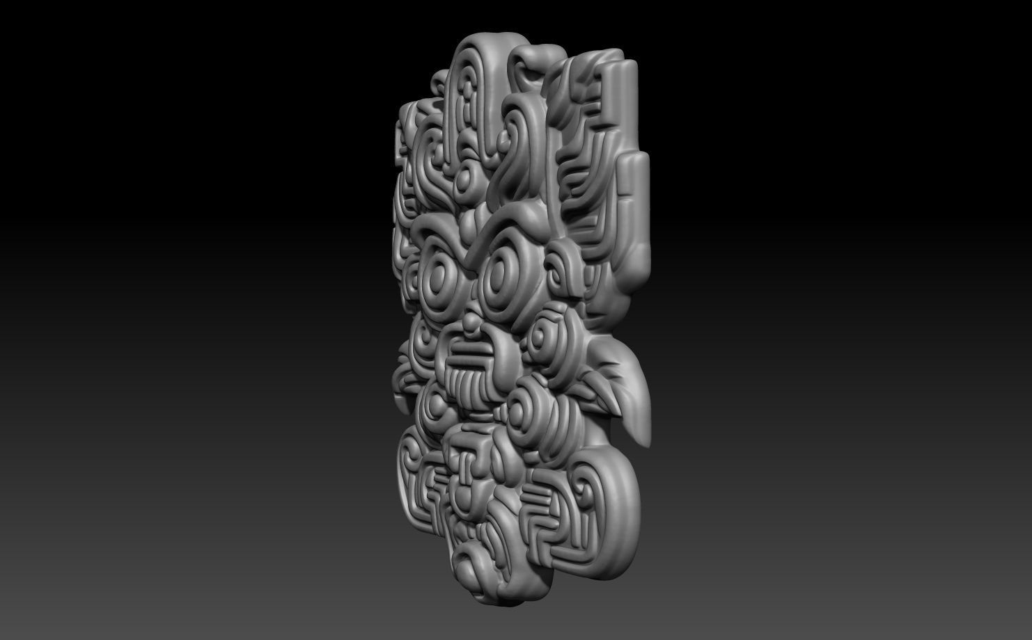 Mayan Pendant Bas relief 240516 22 3D print model_1
