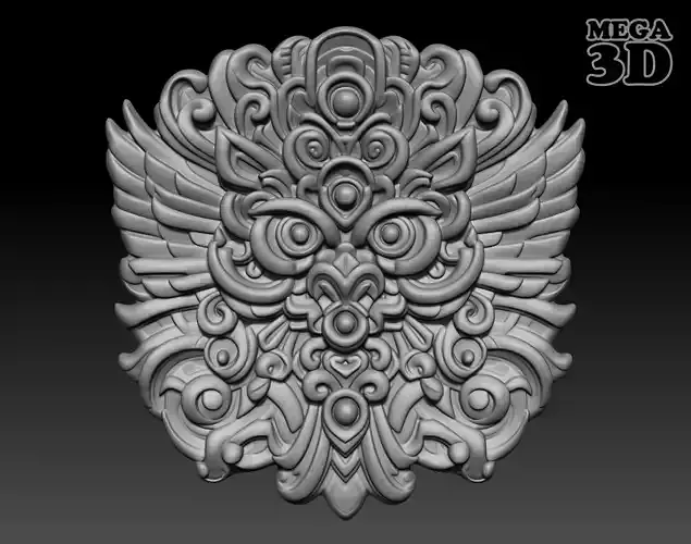 Mayan Pendant Bas relief 240516 21 3D print model