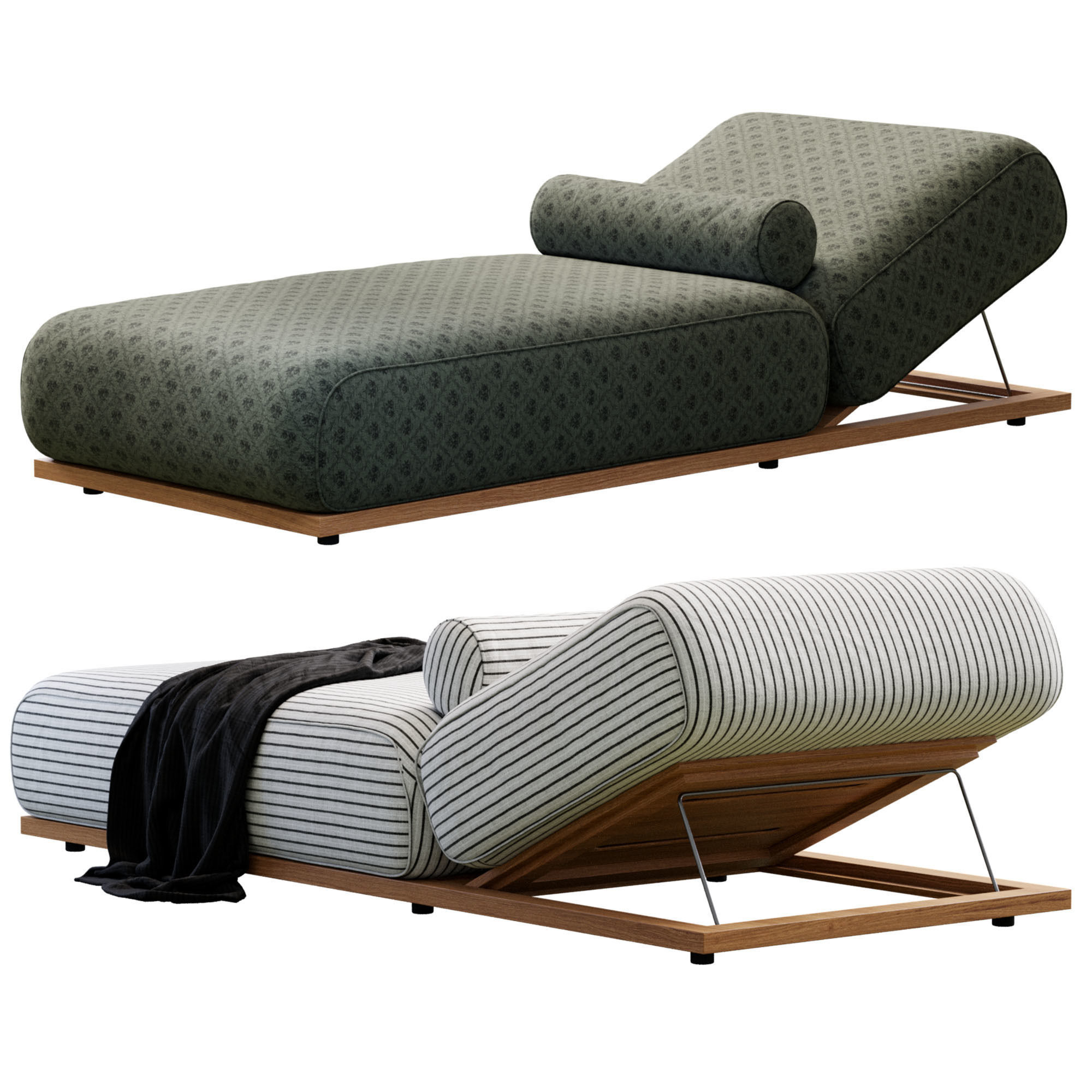 Sunbed Claud Open Air By Meridiani 3D model_8