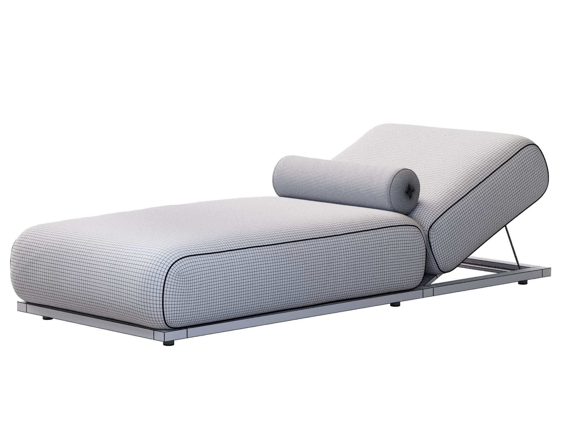 Sunbed Claud Open Air By Meridiani 3D model_6