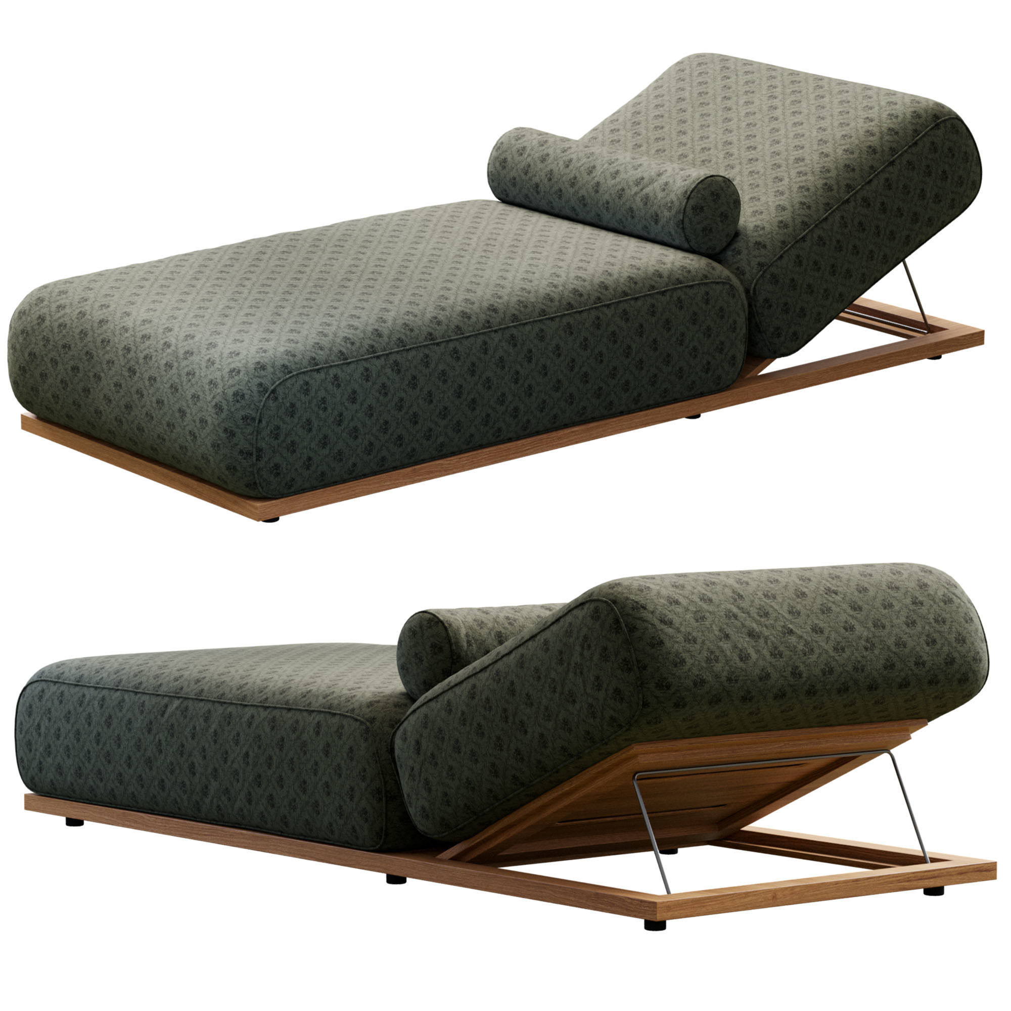 Sunbed Claud Open Air By Meridiani 3D model_9