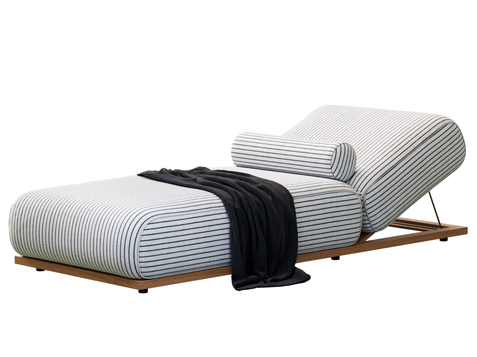 Sunbed Claud Open Air By Meridiani 3D model_1