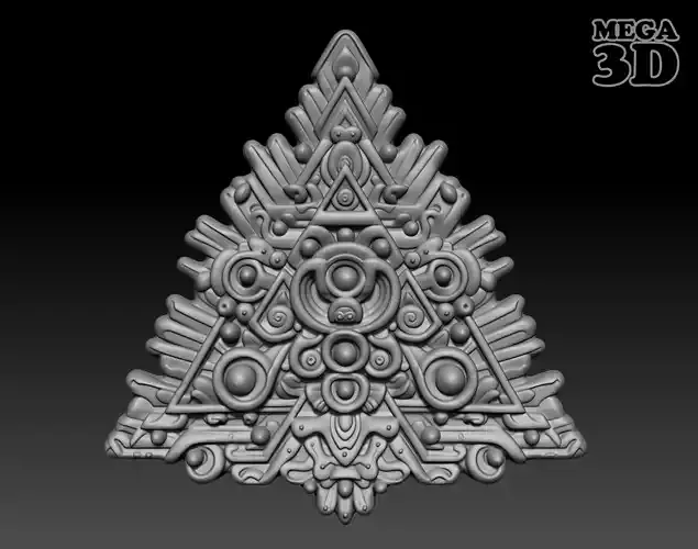 Mayan Pendant Bas relief 240516 20 3D print model