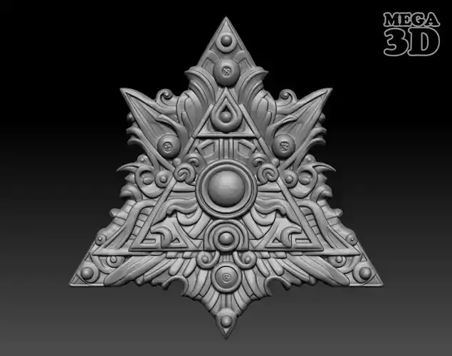 Mayan Pendant Bas relief 240516 19 3D print model