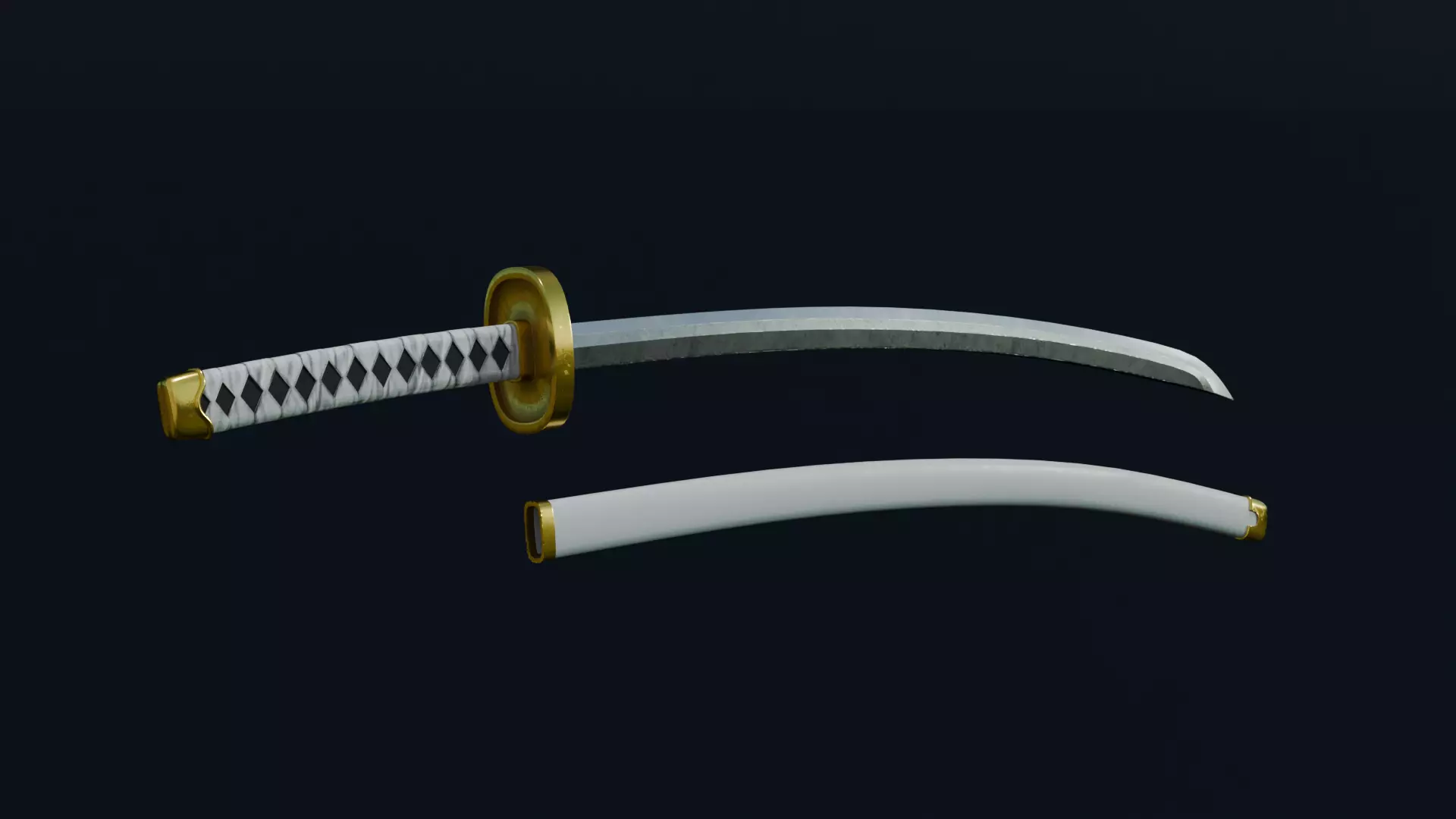 Katana - Wado Ichimonji Free low-poly 3D model