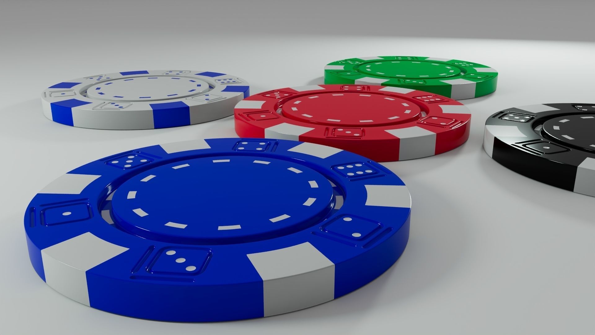 Casino Poker Chips 3D Model 3D model_1