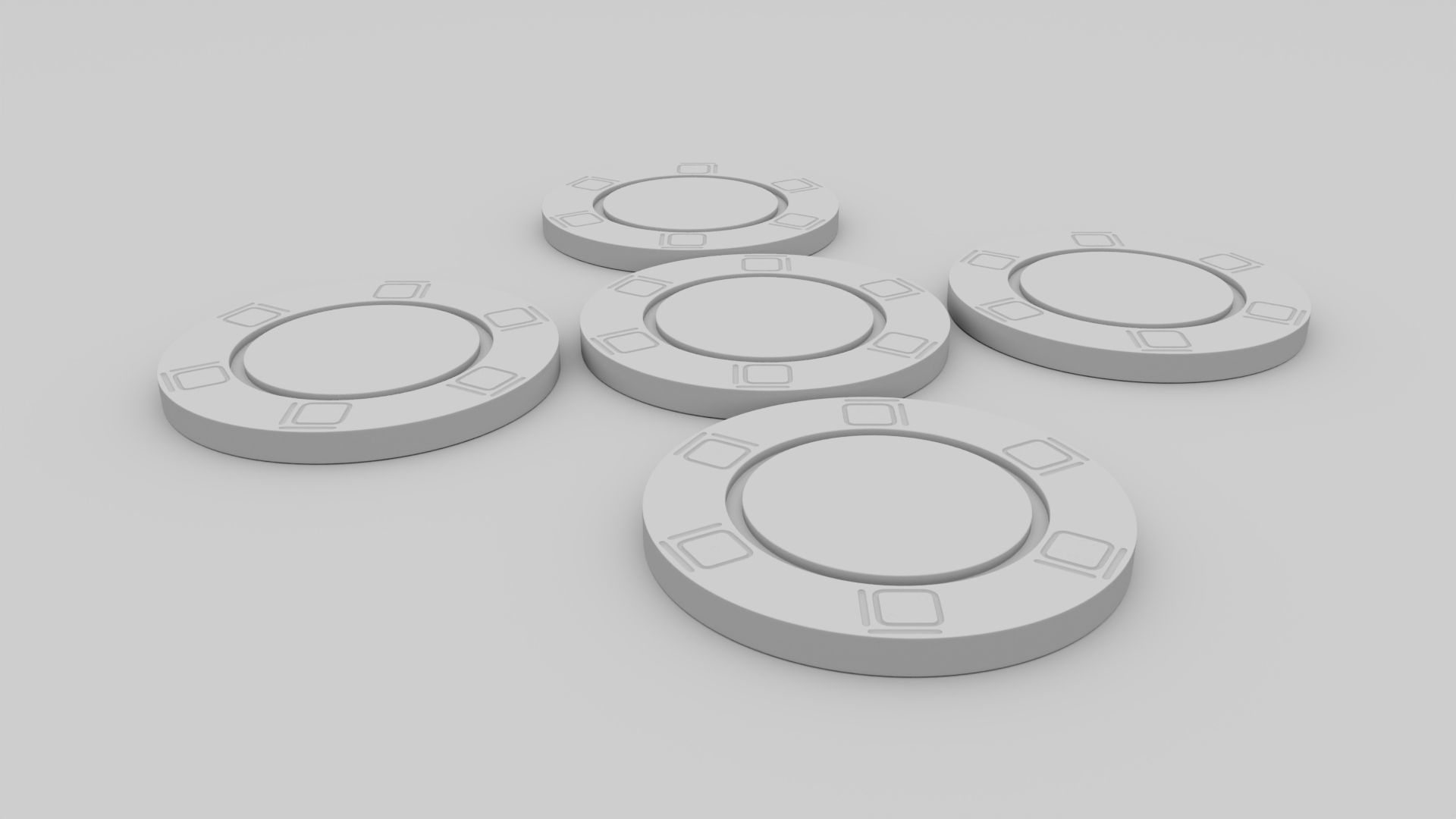 Casino Poker Chips 3D Model 3D model_4