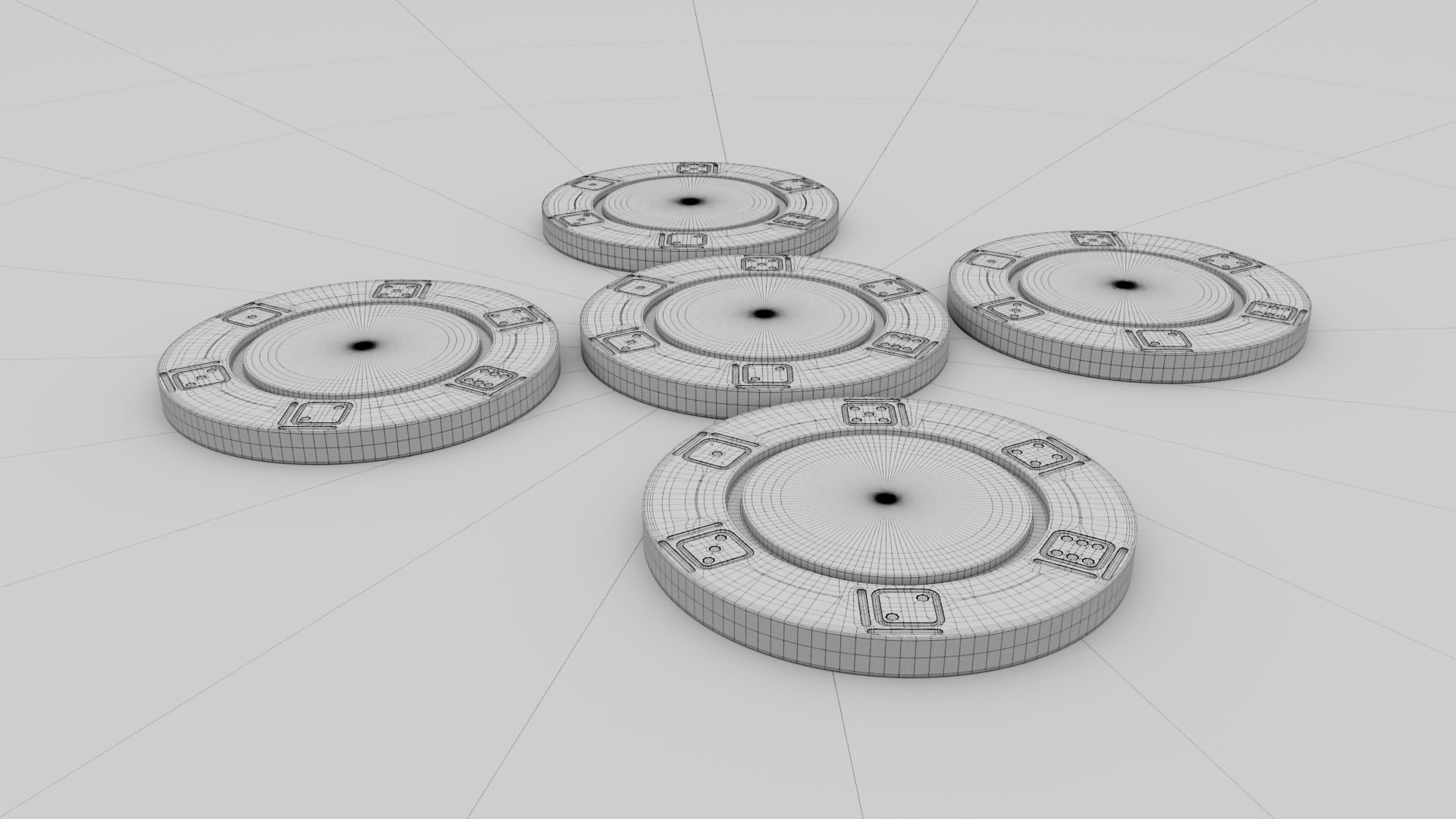 Casino Poker Chips 3D Model 3D model_8