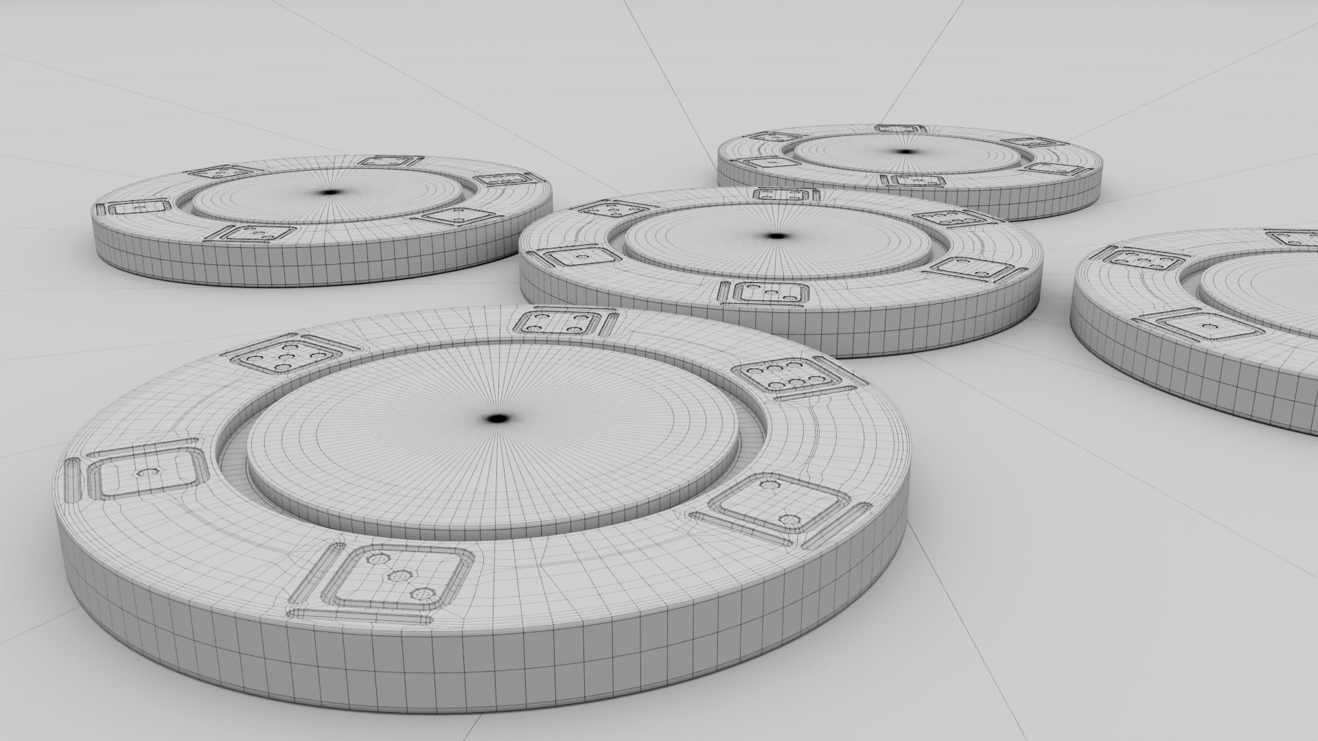 Casino Poker Chips 3D Model 3D model_9