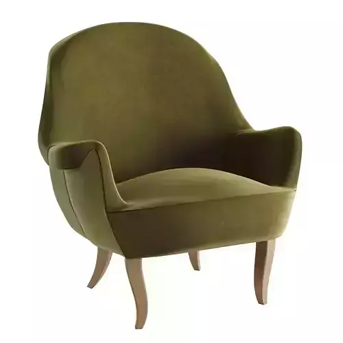 Velvet Cirkus Armchair 1950s by Carl Malmsten