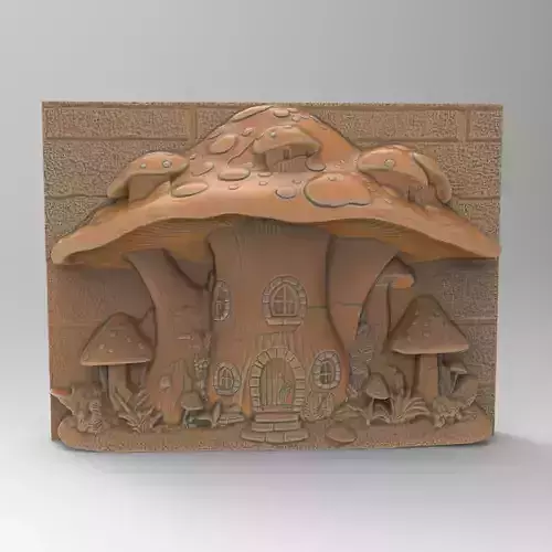 Fairy Mushroom House Fairytale 3D print model