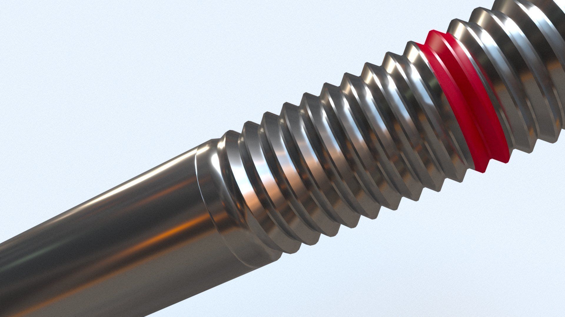 HILTI M17 Bolt with Nut and Washer 3D model_6