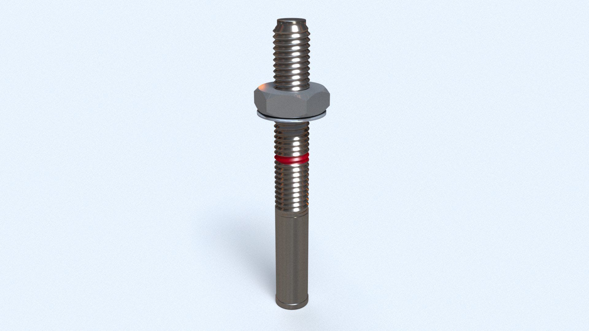 HILTI M17 Bolt with Nut and Washer 3D model_3