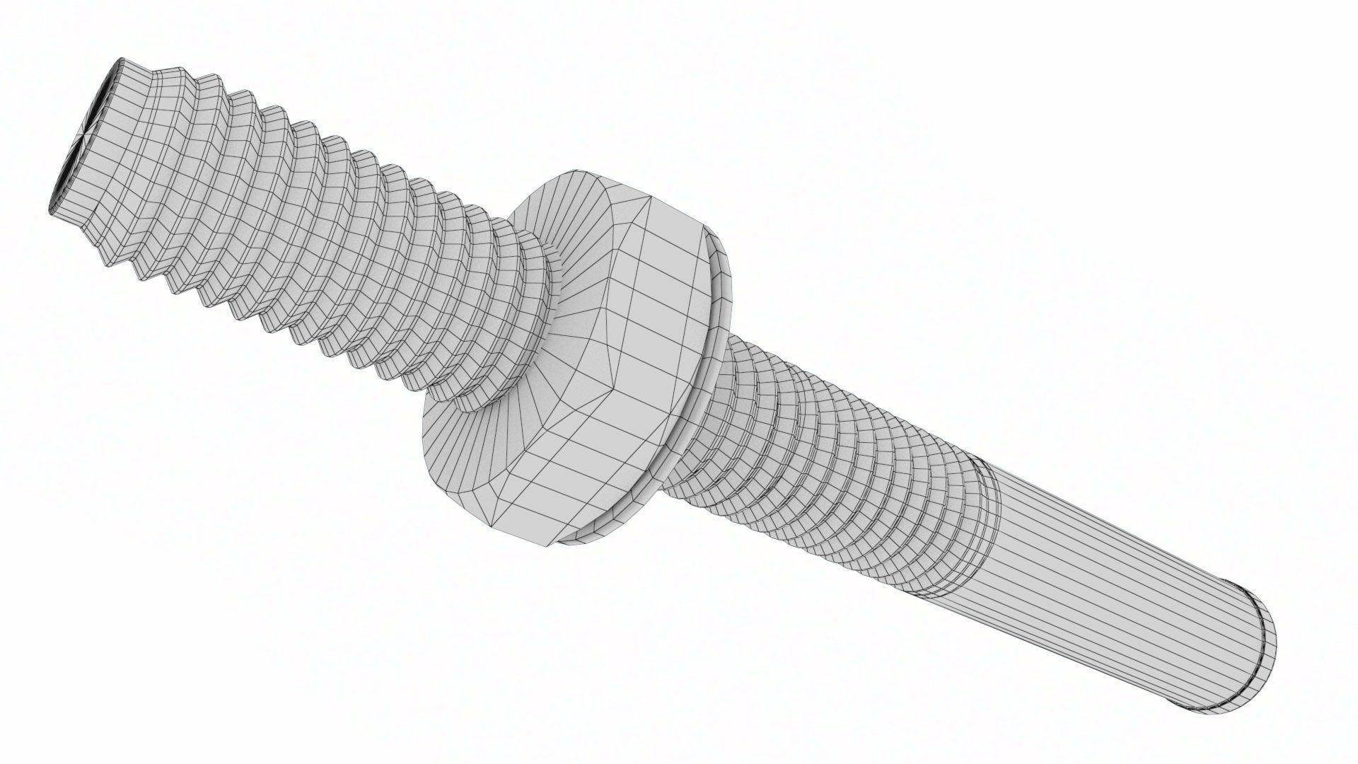 HILTI M17 Bolt with Nut and Washer 3D model_31