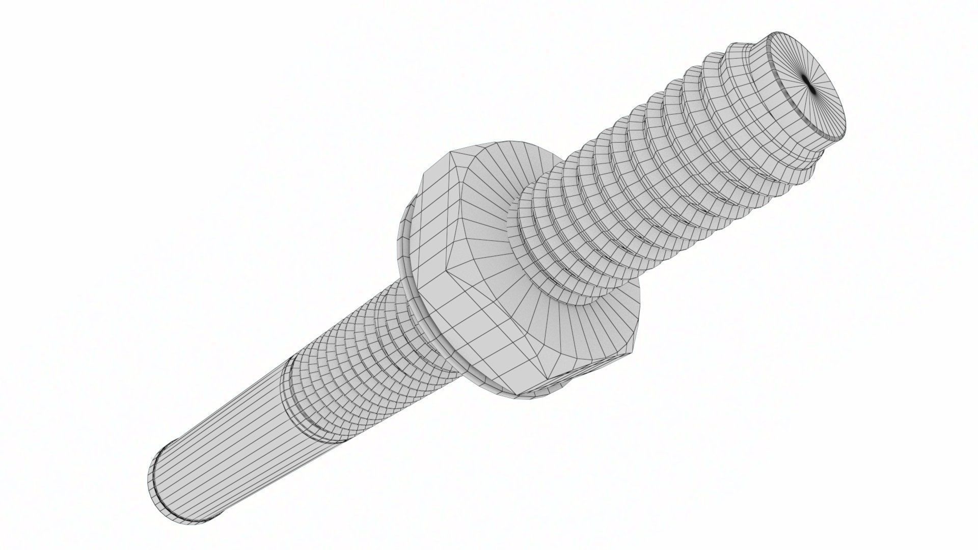 HILTI M17 Bolt with Nut and Washer 3D model_32