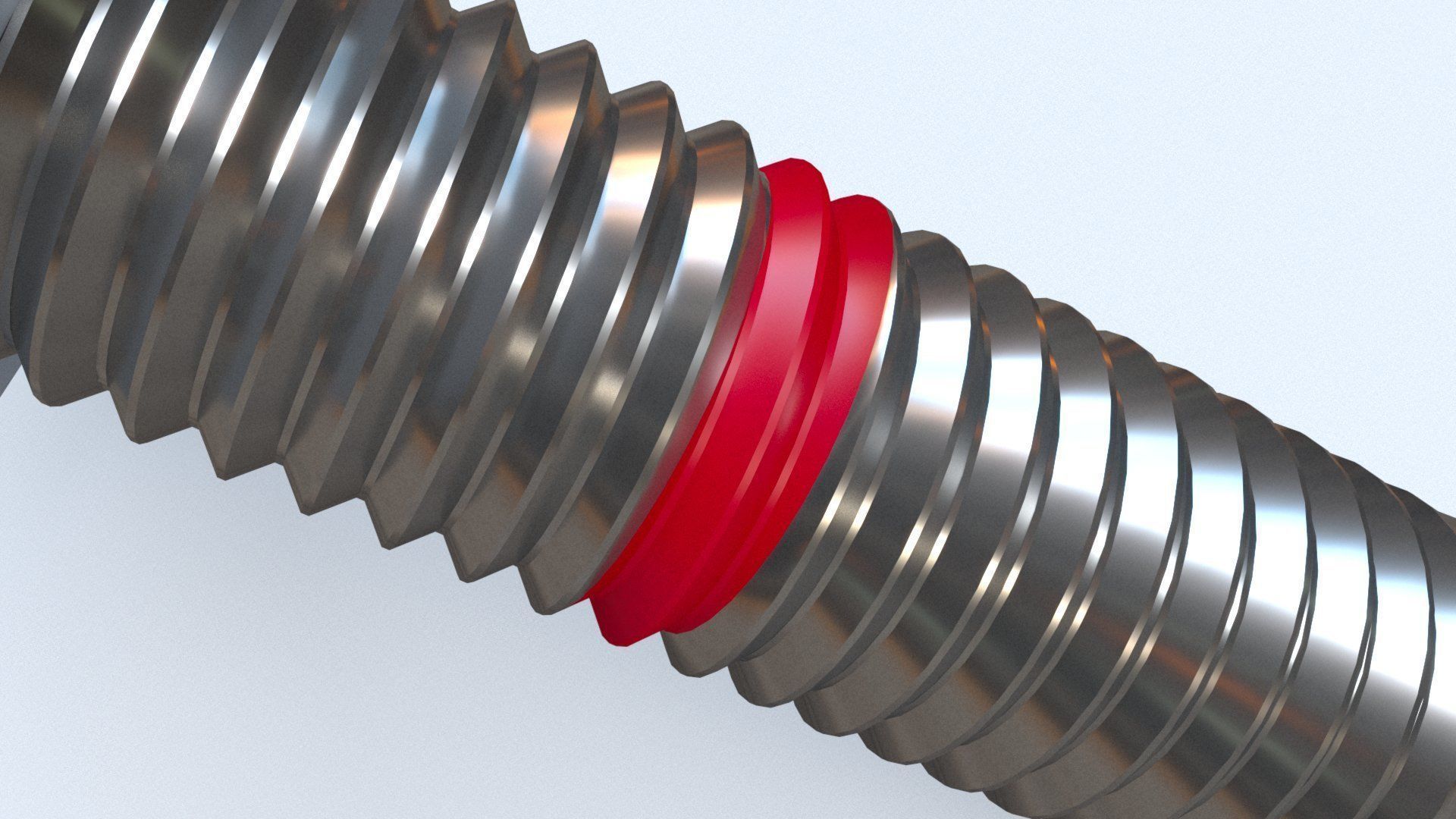 HILTI M17 Bolt with Nut and Washer 3D model_2