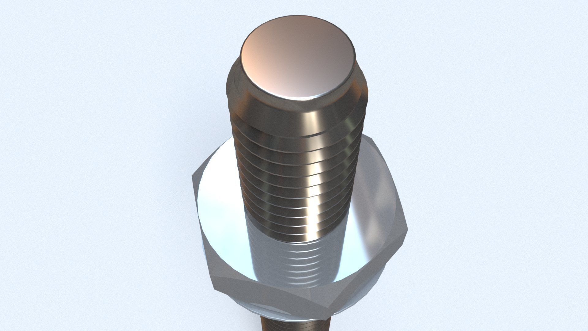 HILTI M17 Bolt with Nut and Washer 3D model_11