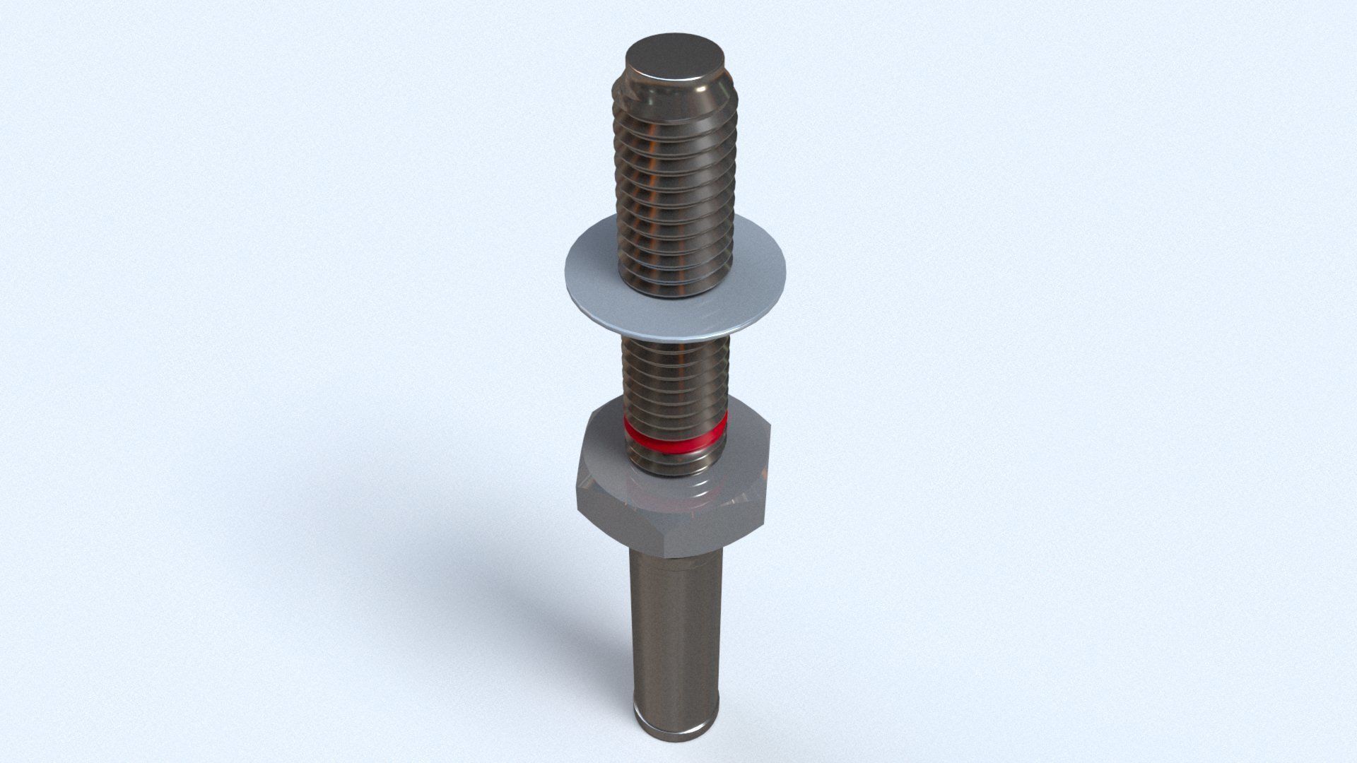 HILTI M17 Bolt with Nut and Washer 3D model_7