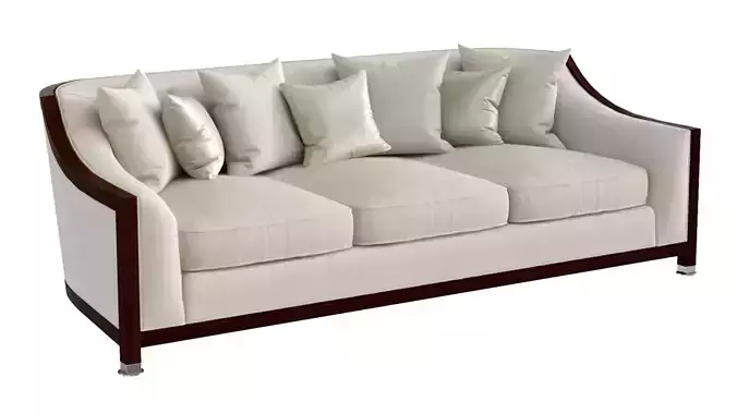 LINLEY GROSVENOR SHOW WOOD 3 SEATER SOFA