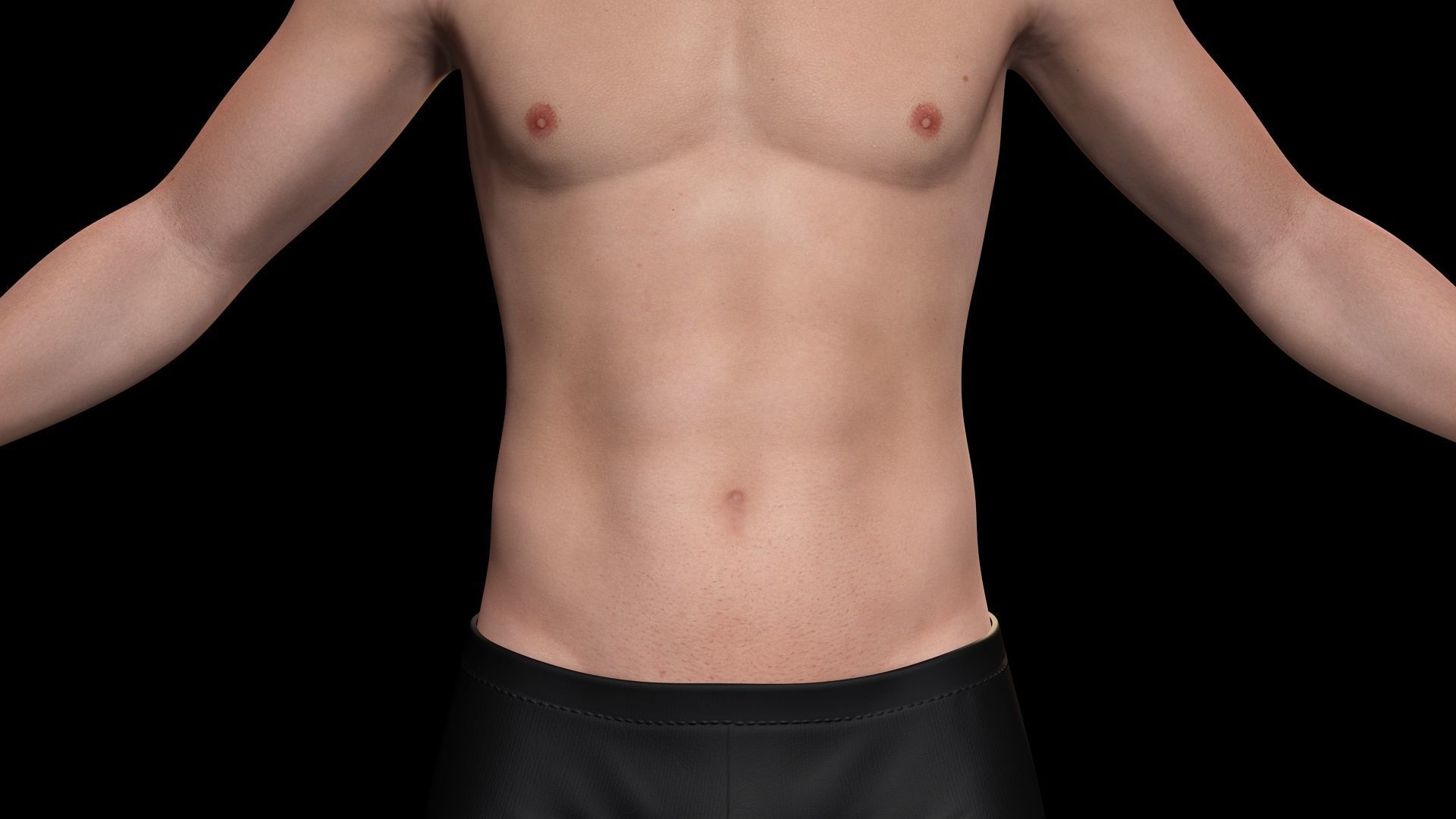3D model Realistic Male Body Perfect Base Shape VR / AR / low-poly ...
