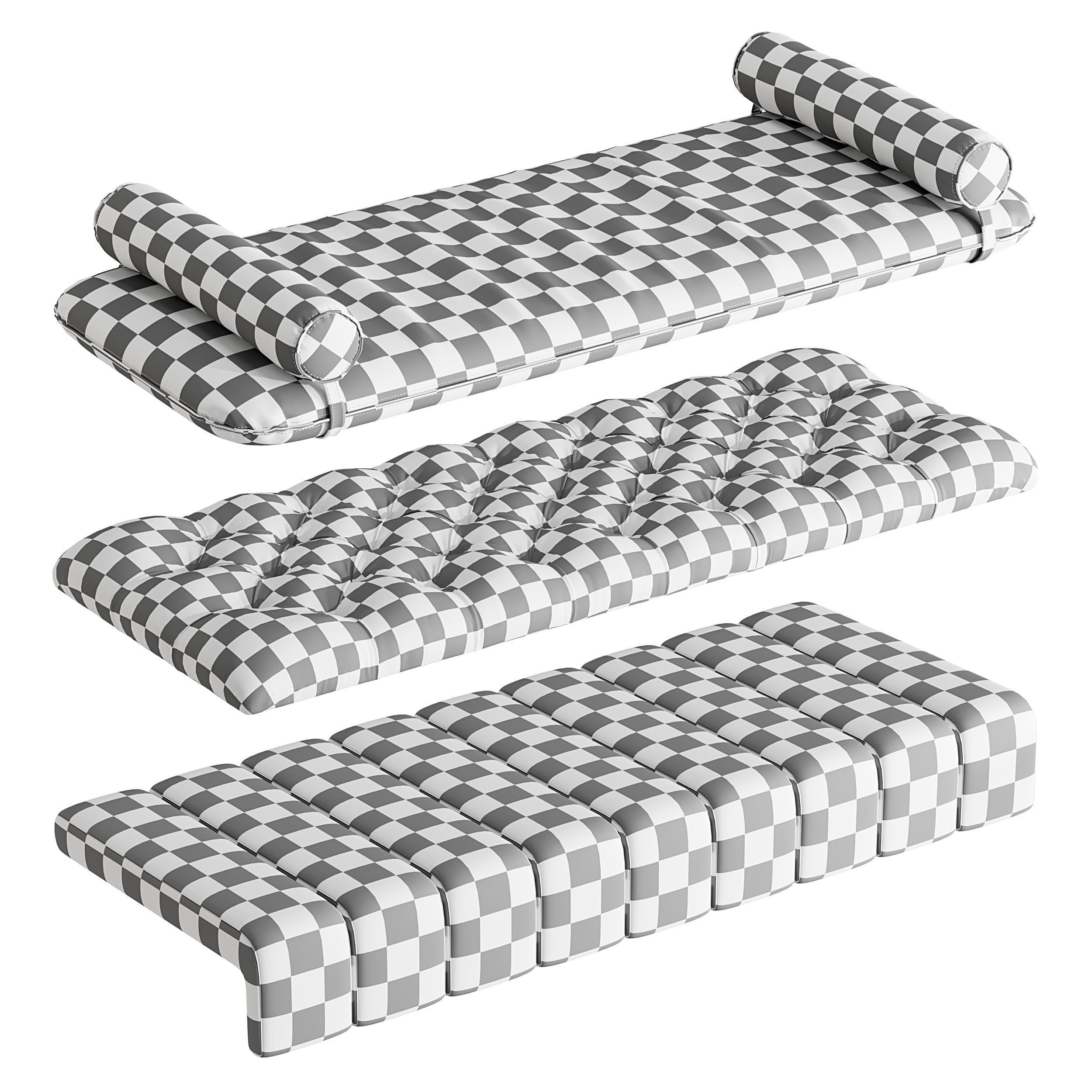 Seat Pillows Set 7 3D model_2